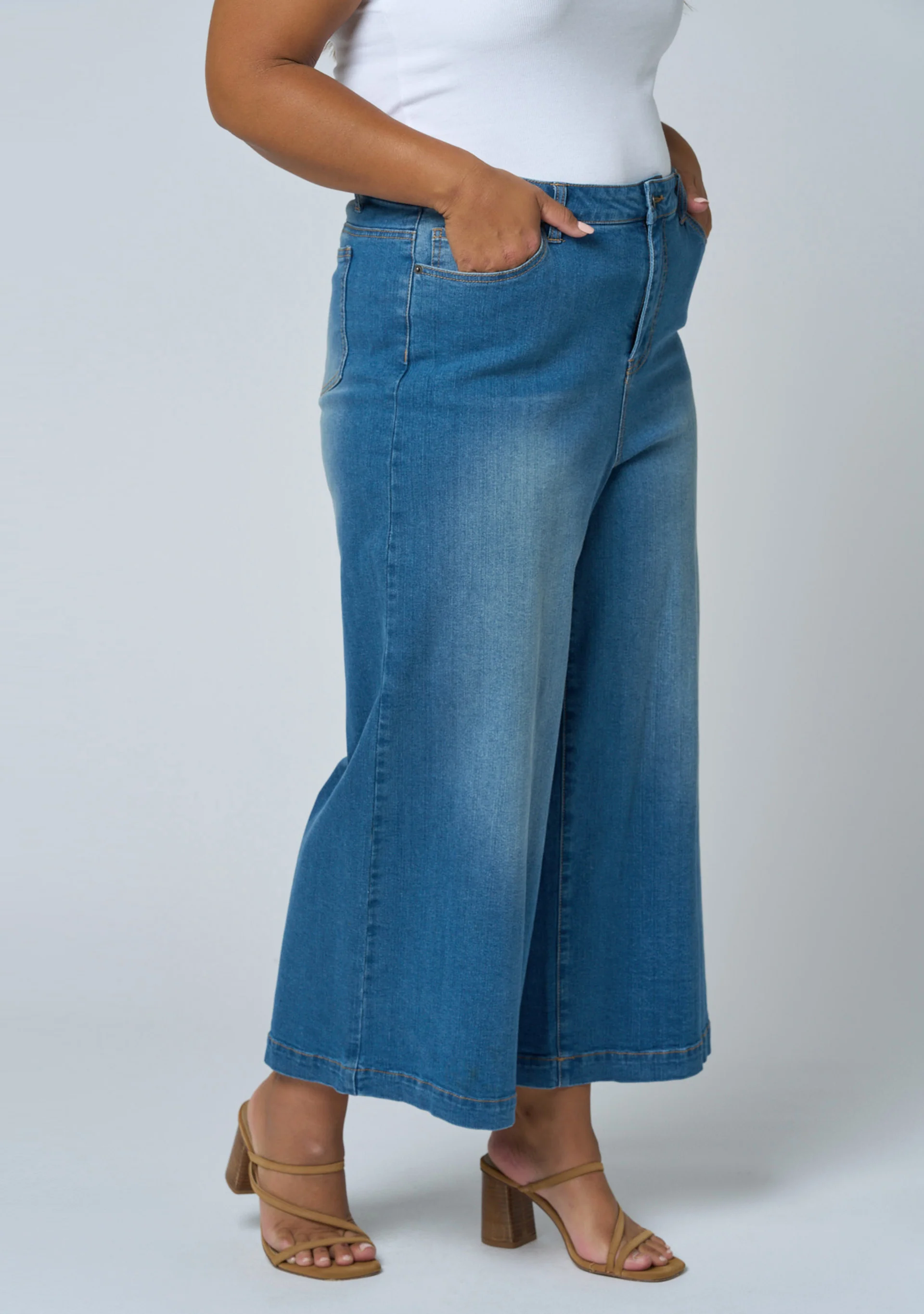 Leigh Denim Culotte - Image 4
