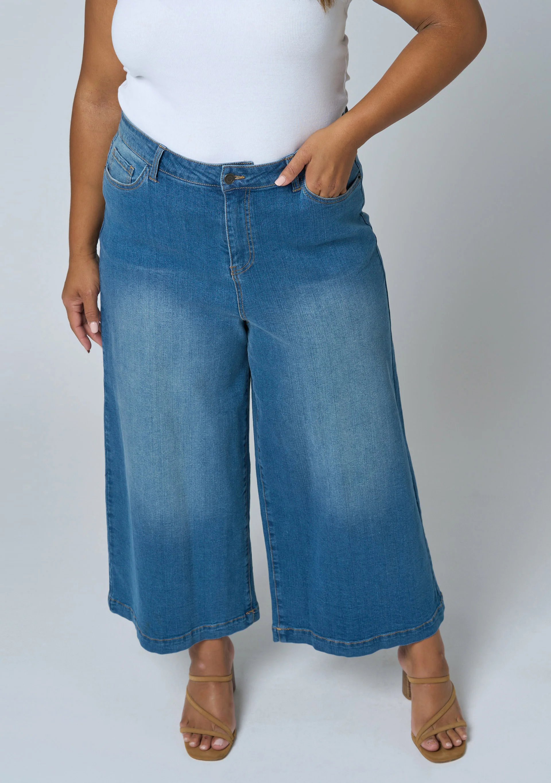 Leigh Denim Culotte - Image 6