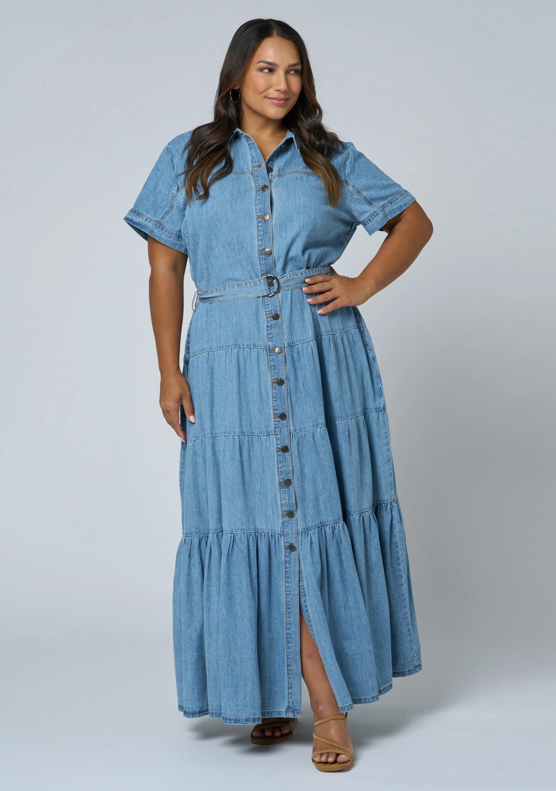 Lena Chambray Maxi Dress - Image 2