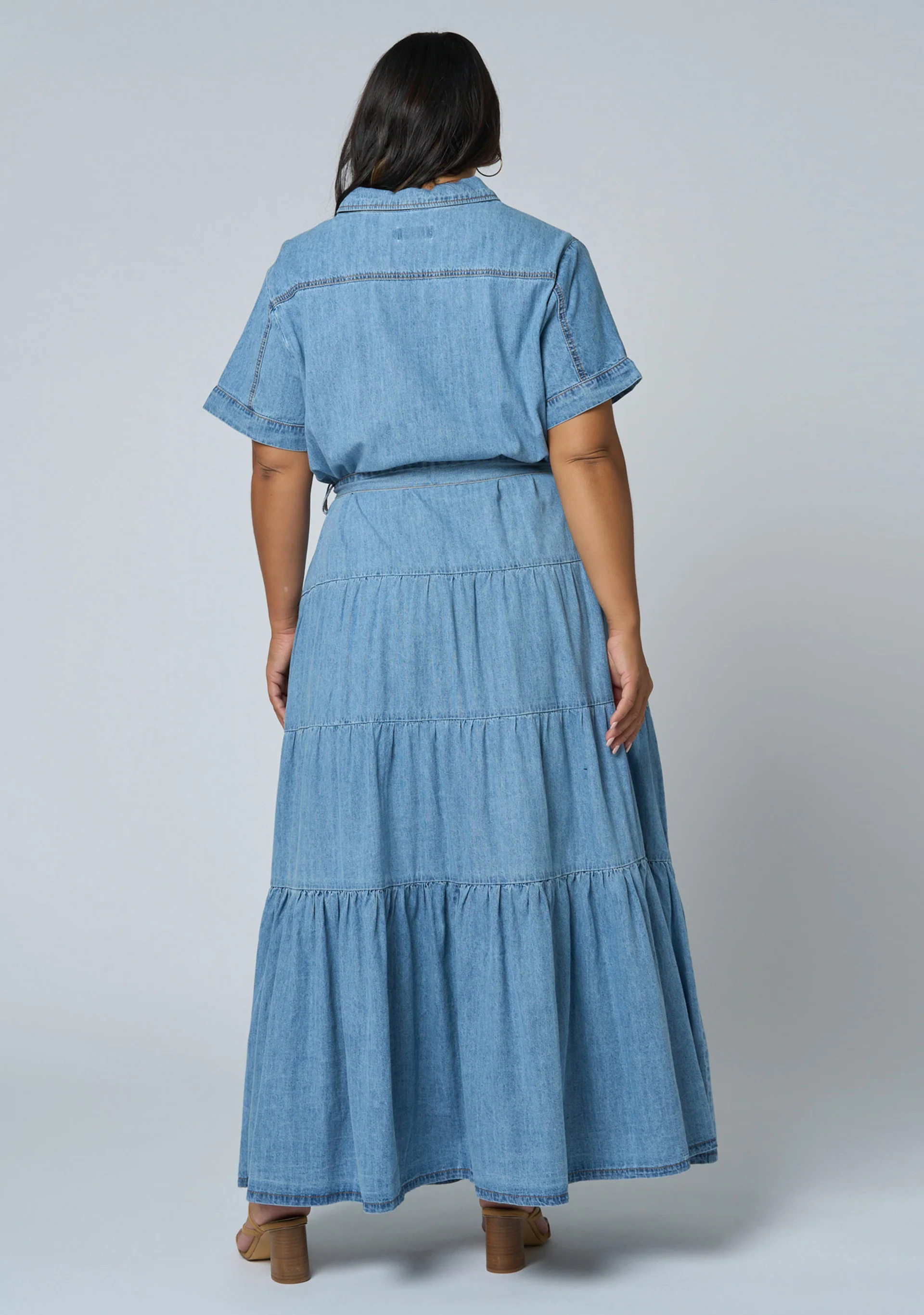 Lena Chambray Maxi Dress - Image 5