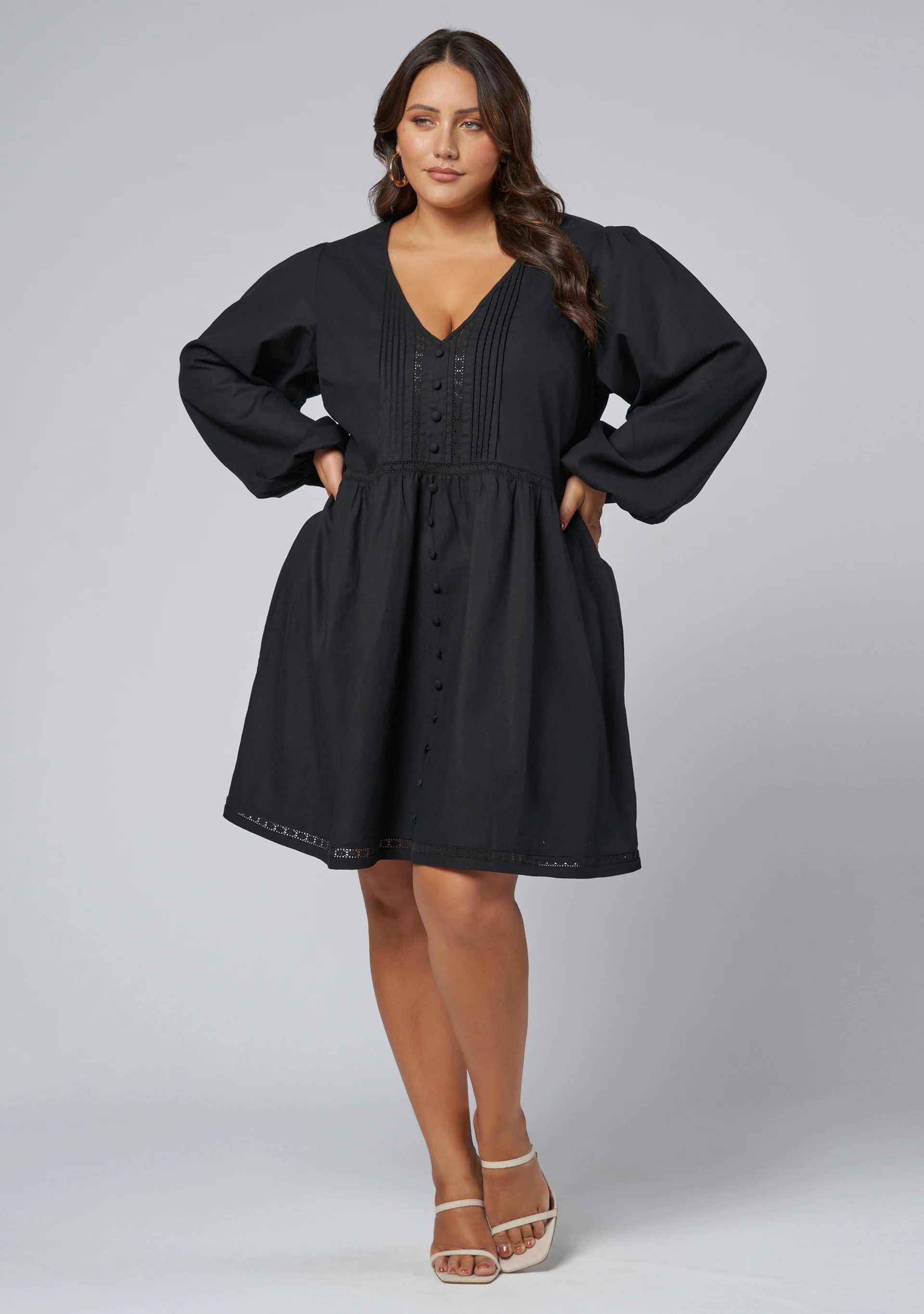 Lia Linen Mini Dress - Image 3