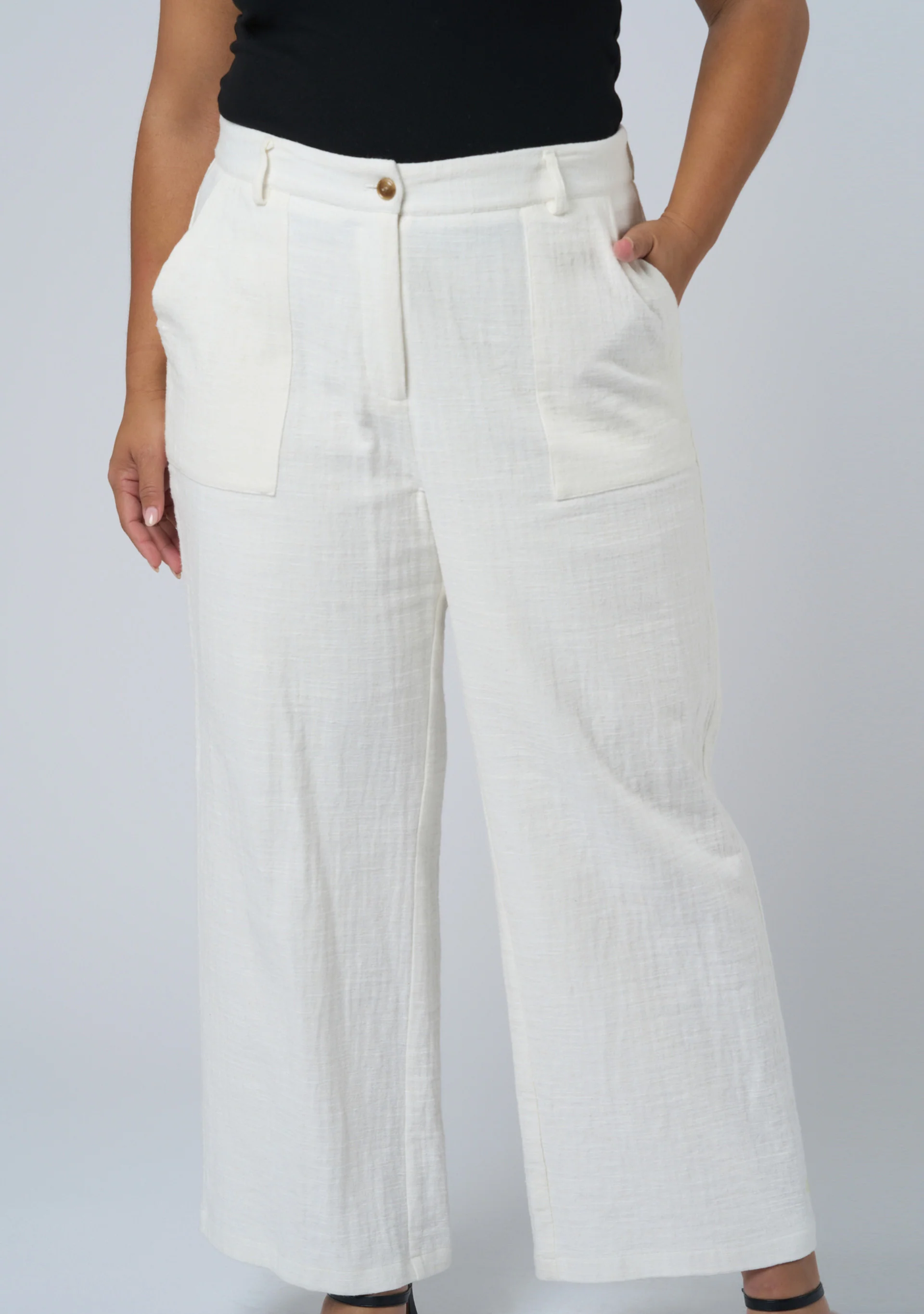 Lila Linen Wide Leg Pant - Image 2