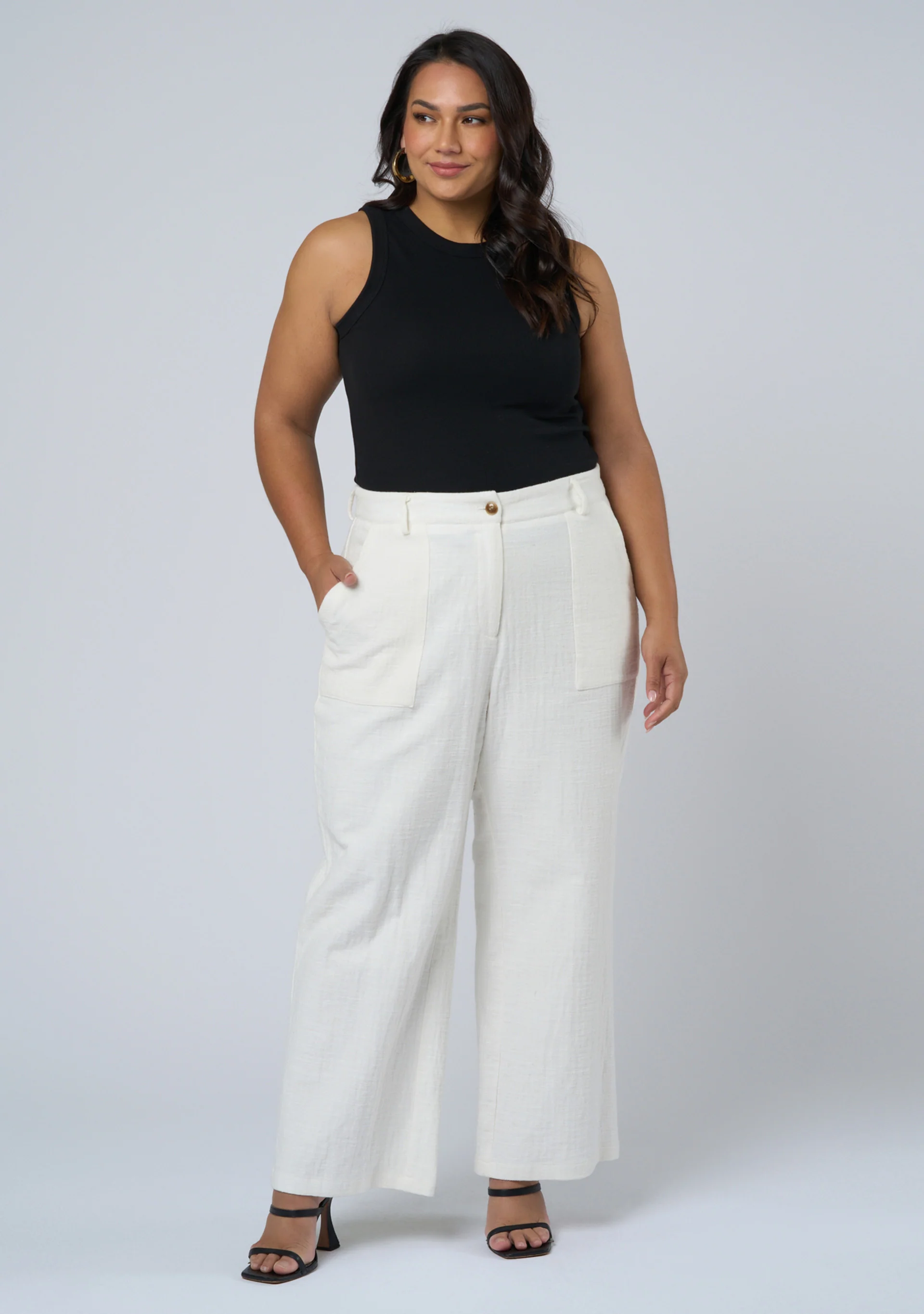 Lila Linen Wide Leg Pant - Image 3