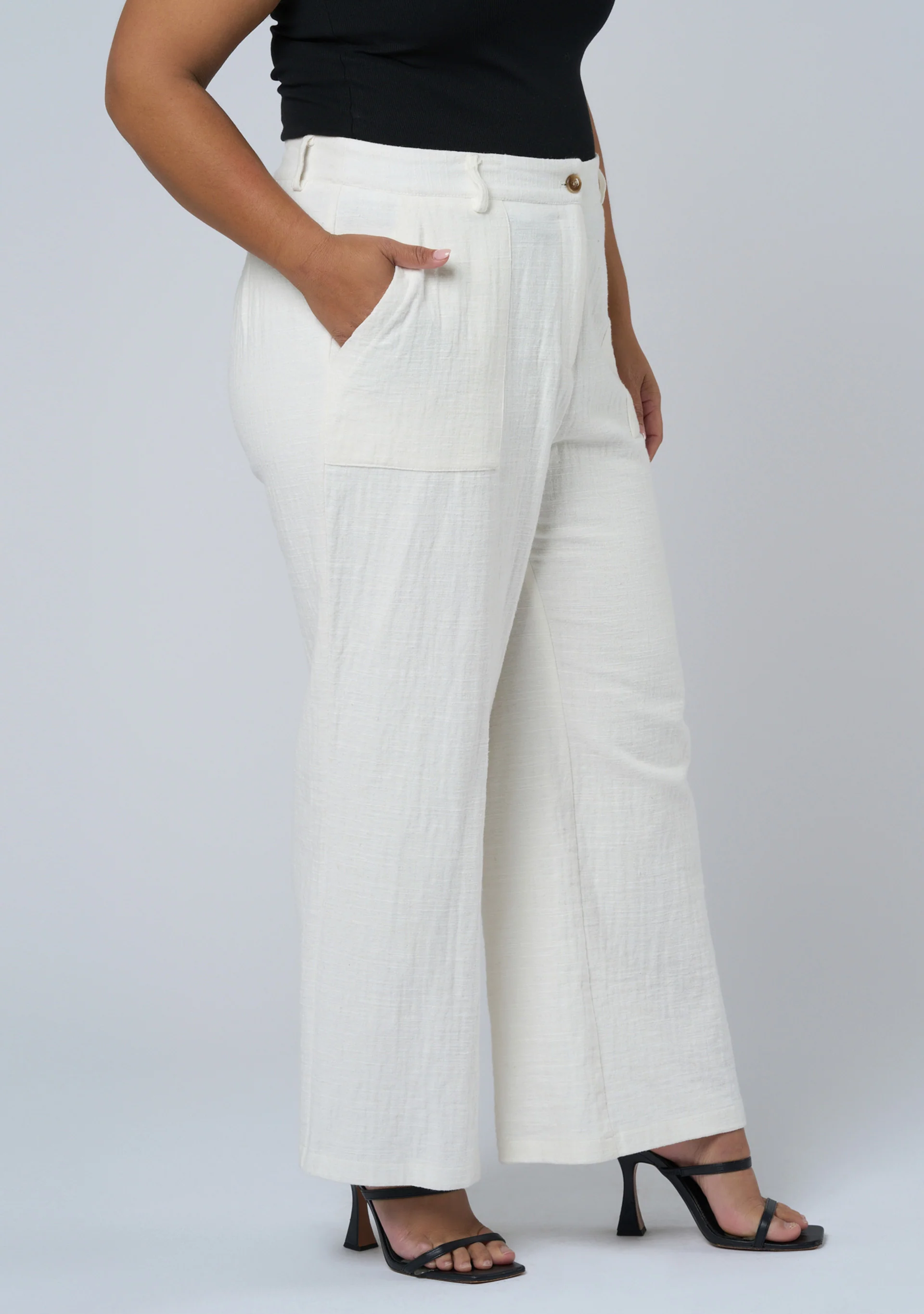 Lila Linen Wide Leg Pant - Image 5