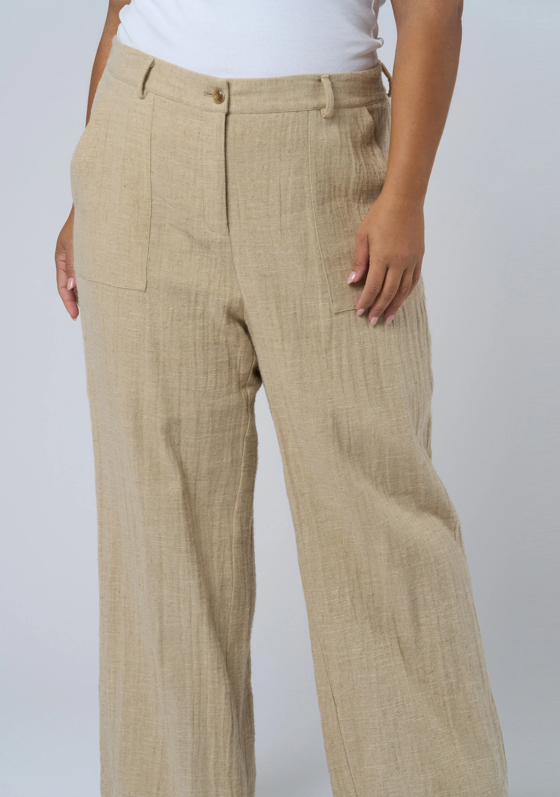Lila Linen Wide Leg Pant - Image 2