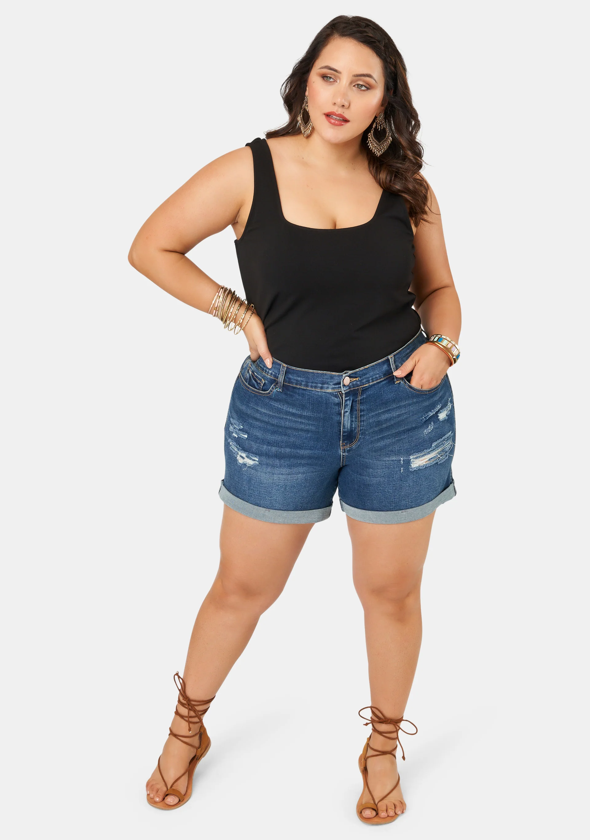Lorili Distressed Denim Short - Image 3