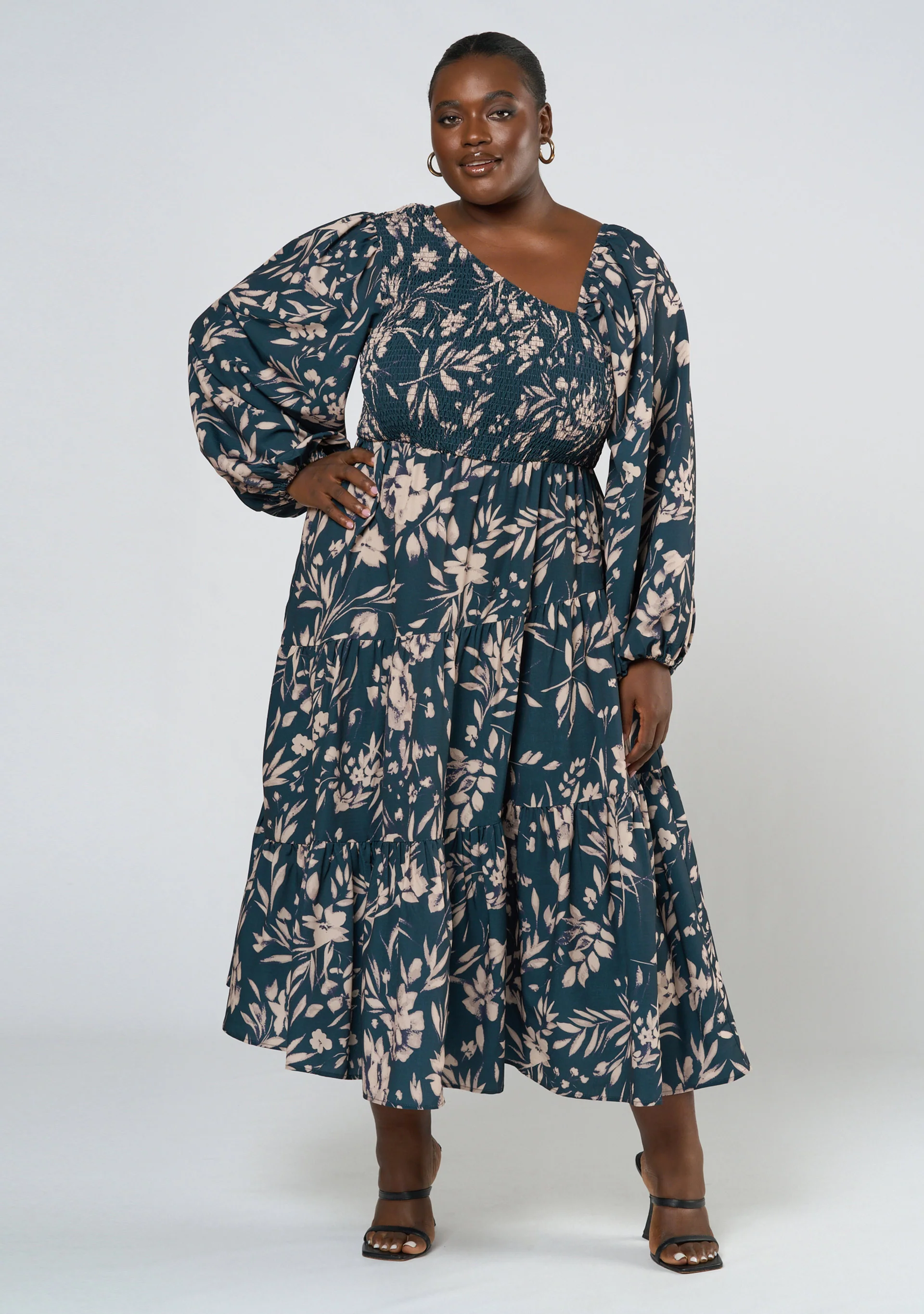 Loris Asymmetric Midi Dress - Image 2