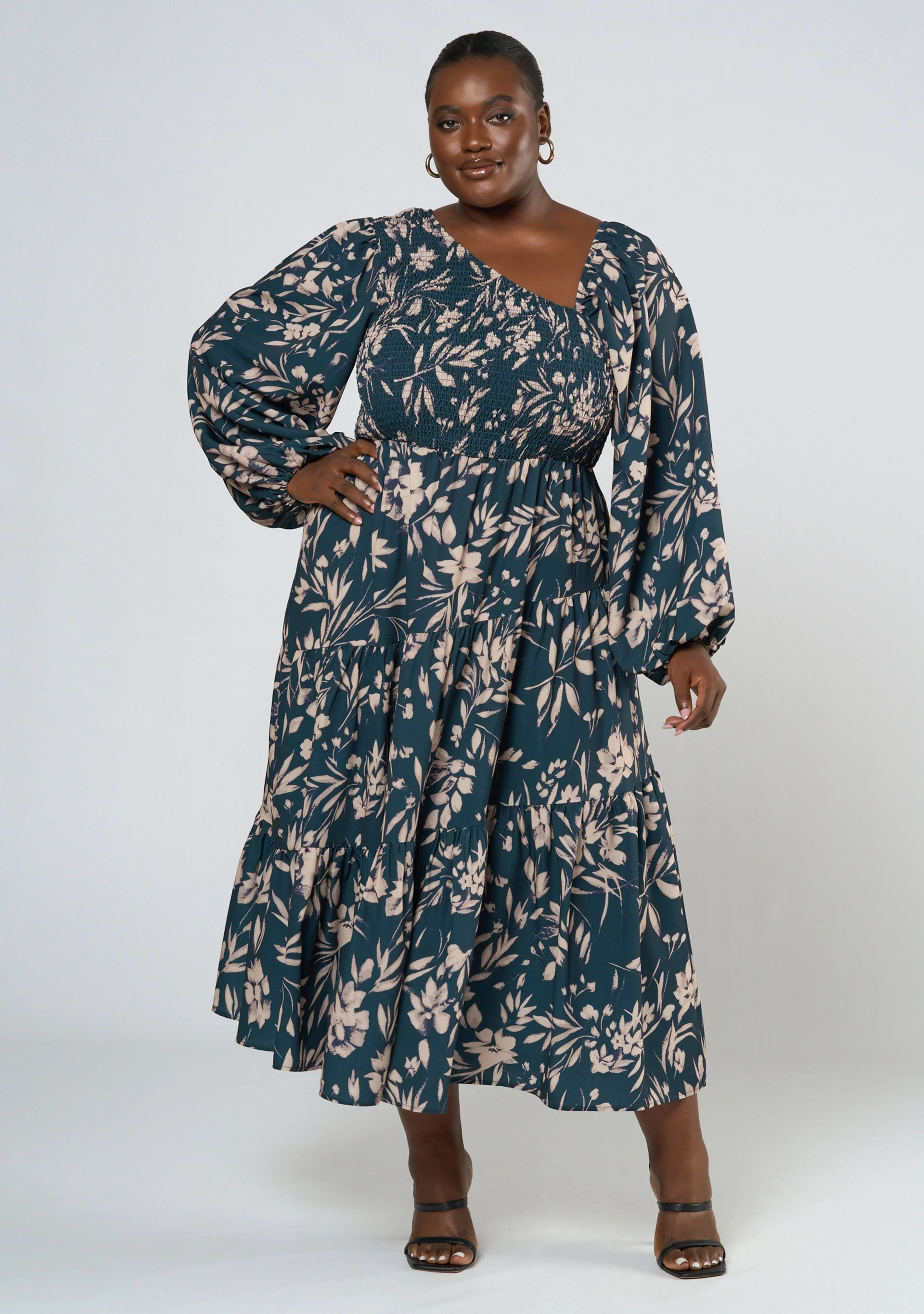 Loris Asymmetric Midi Dress - Image 4