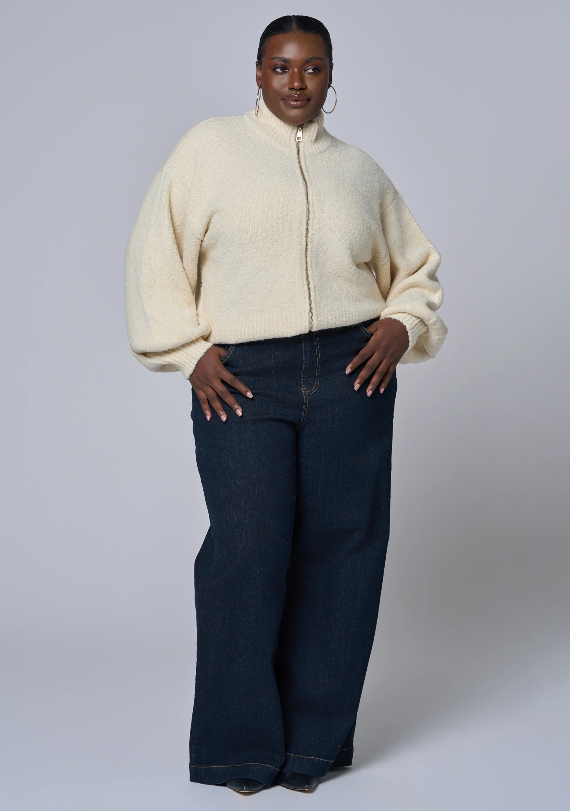 Lunaire Knit Bomber Jacket - Image 3