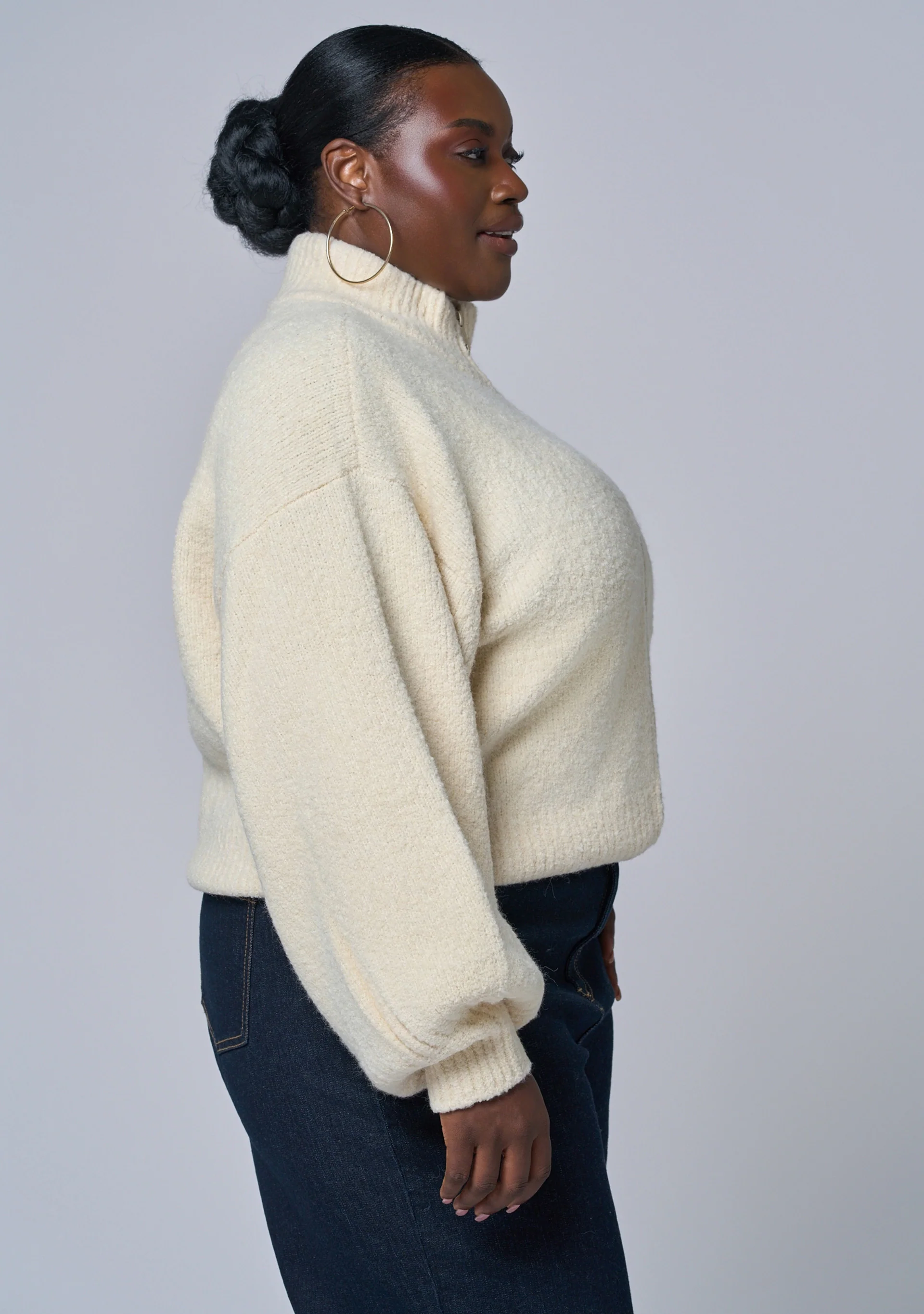 Lunaire Knit Bomber Jacket - Image 4