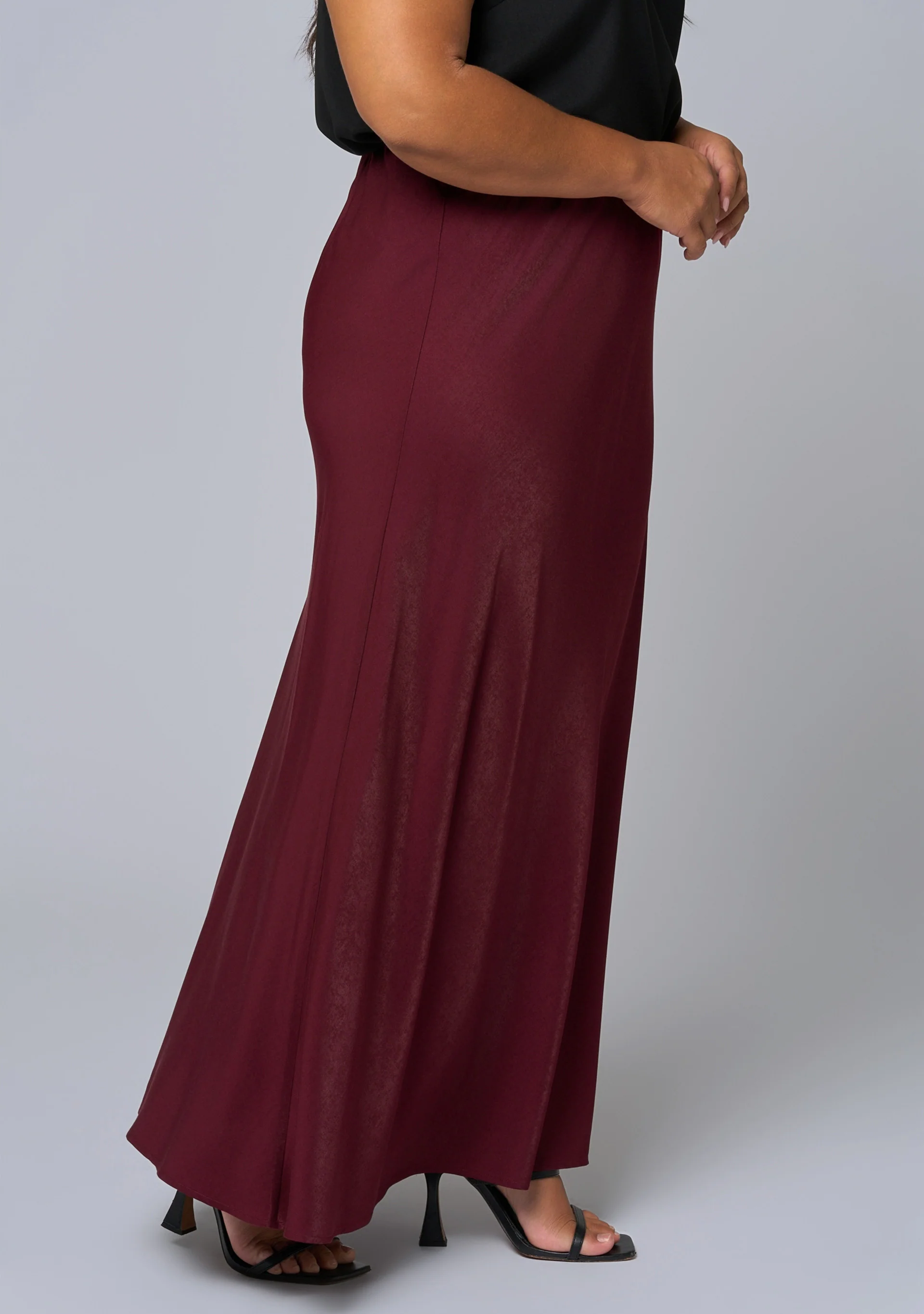 Luxe Satin Maxi Skirt - Image 3