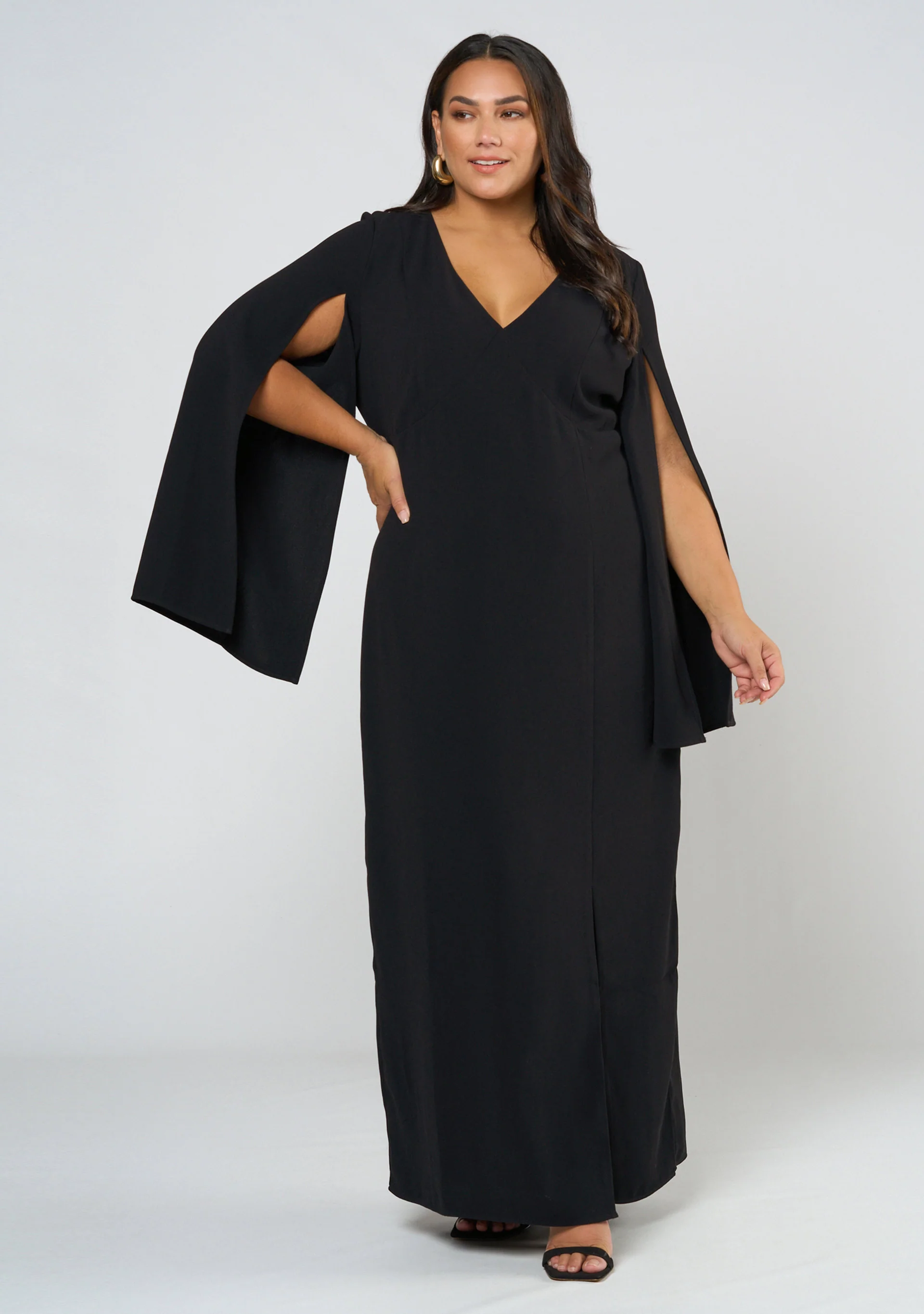 Main Character Maxi Cape Dress - Image 3