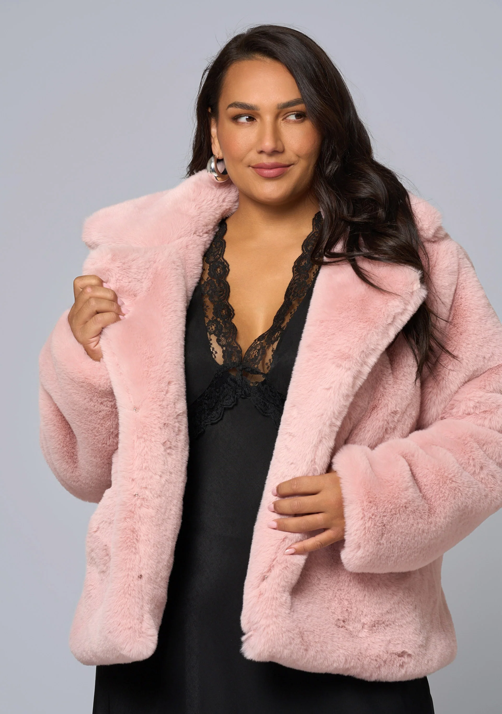 Midnight Aura Fur Jacket - Image 3