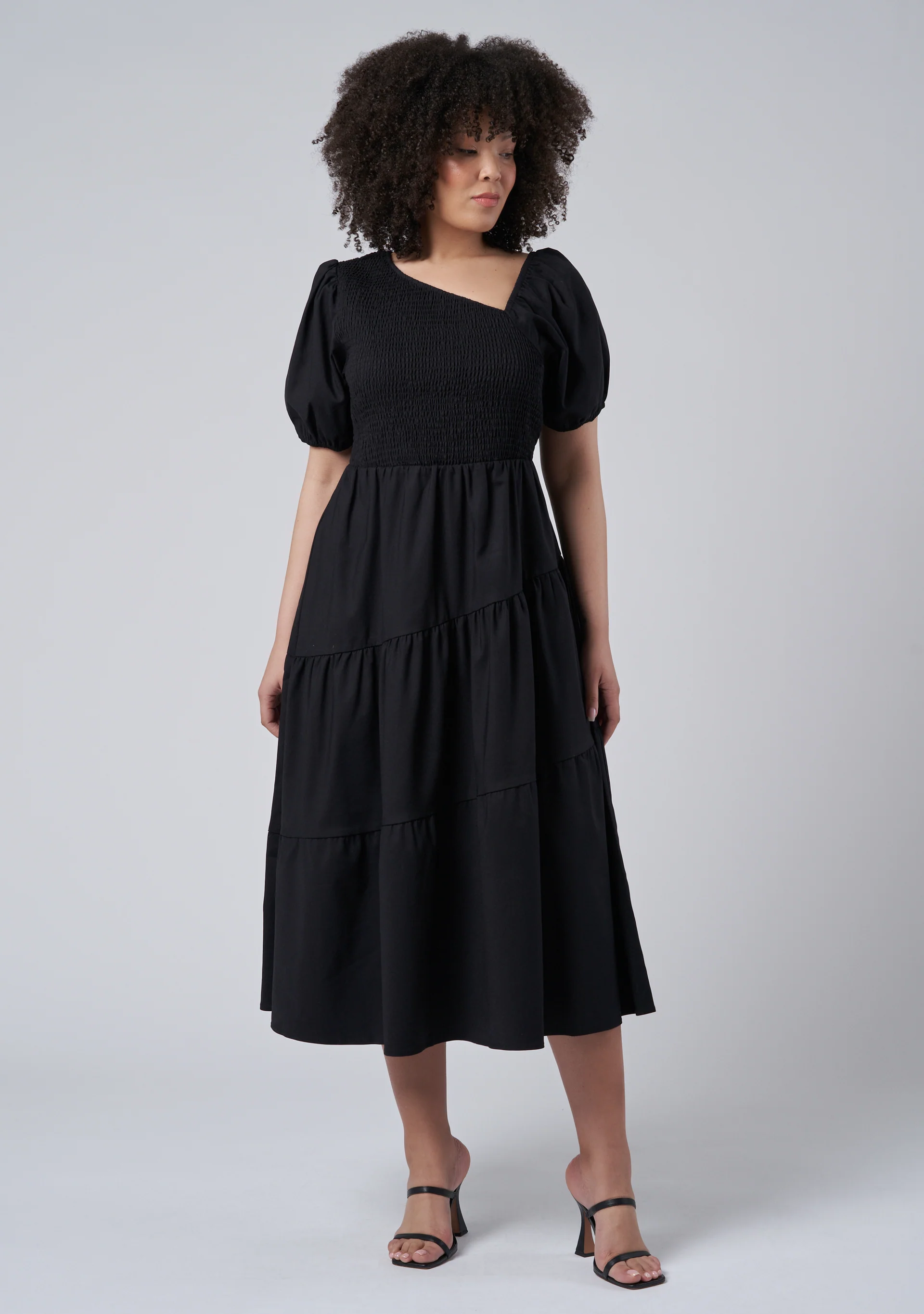 Miley Asymmetric Midi Dress - Image 3