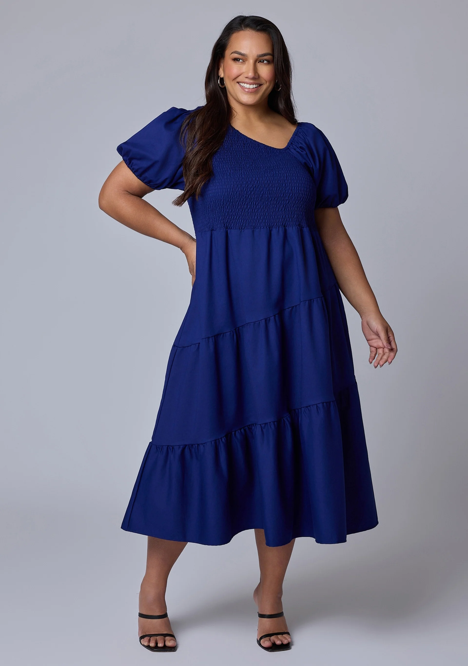 Miley Asymmetric Midi Dress - Image 2