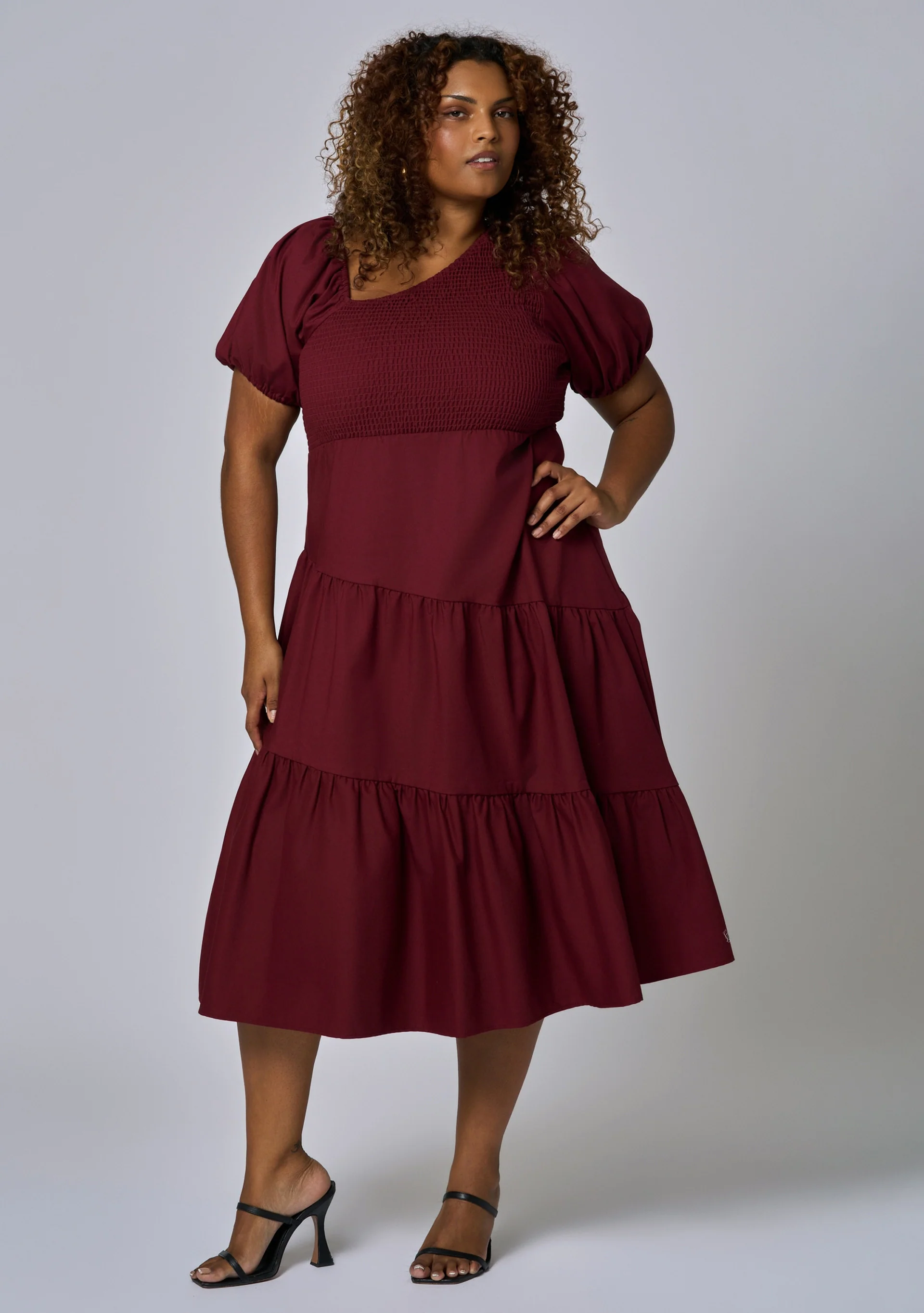 Miley Asymmetric Midi Dress - Image 2