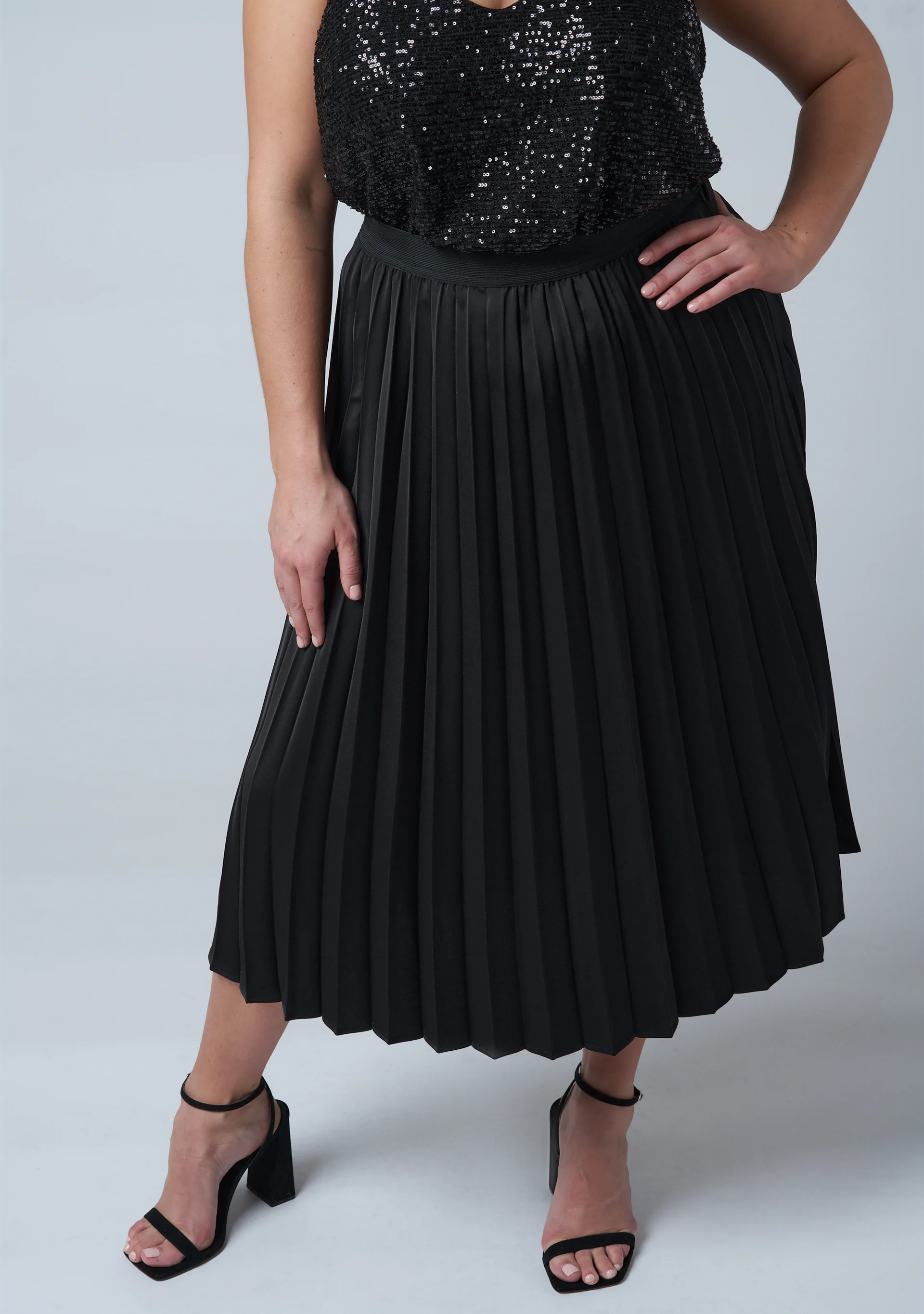 My Best Pleated Satin Skirt - Image 5