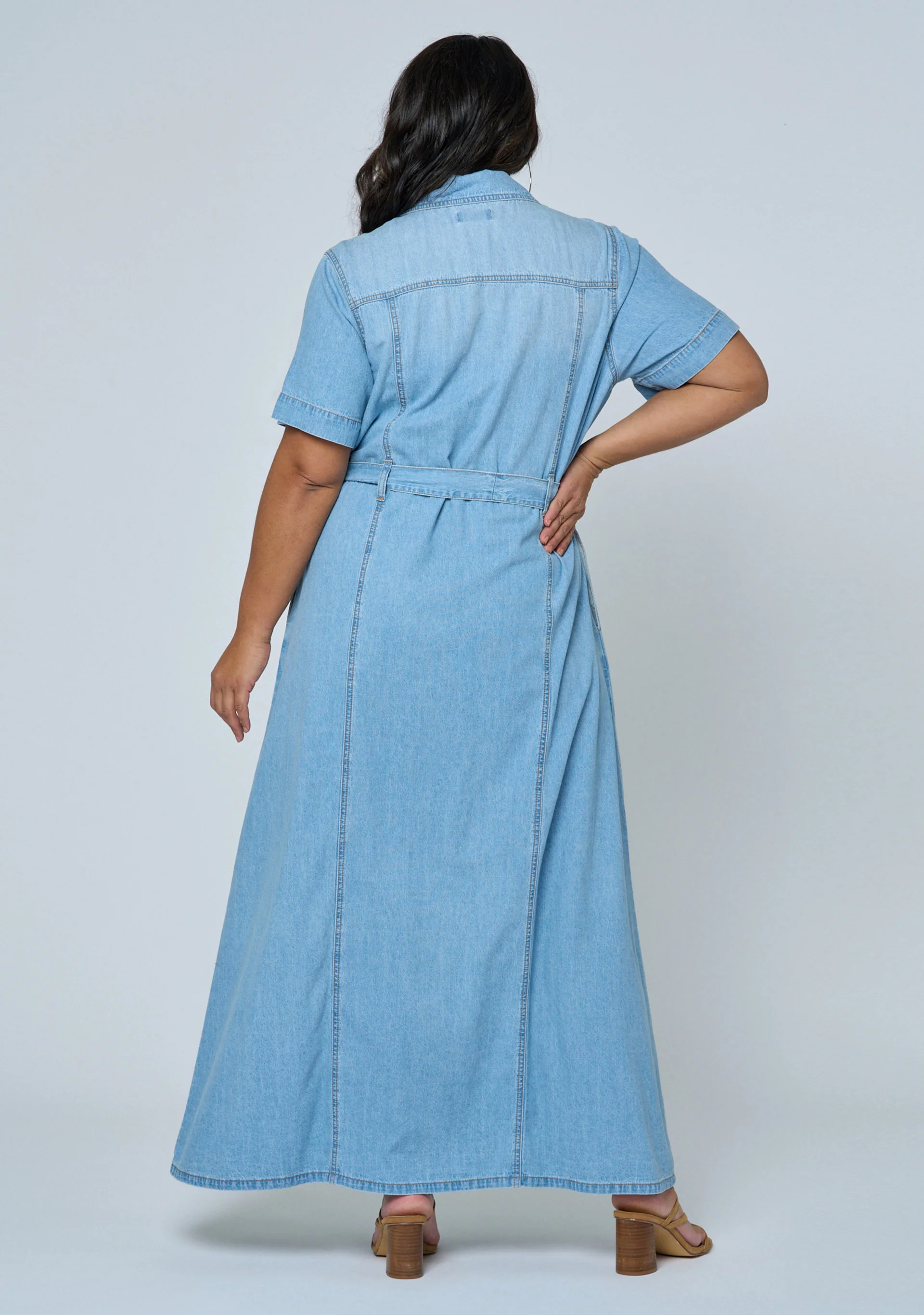 Naomi Chambray Maxi Dress - Image 6