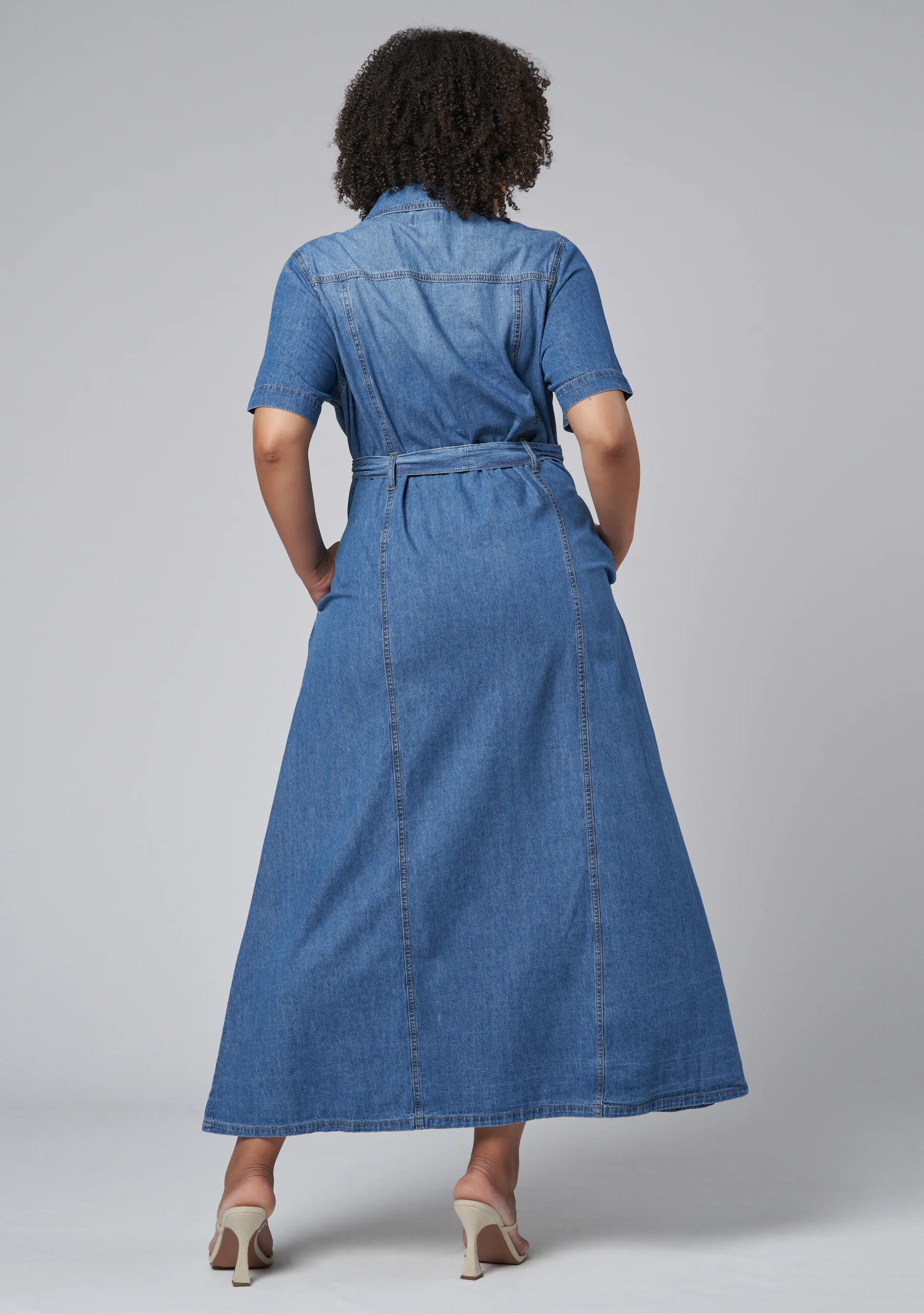 Naomi Chambray Maxi Dress - Image 5
