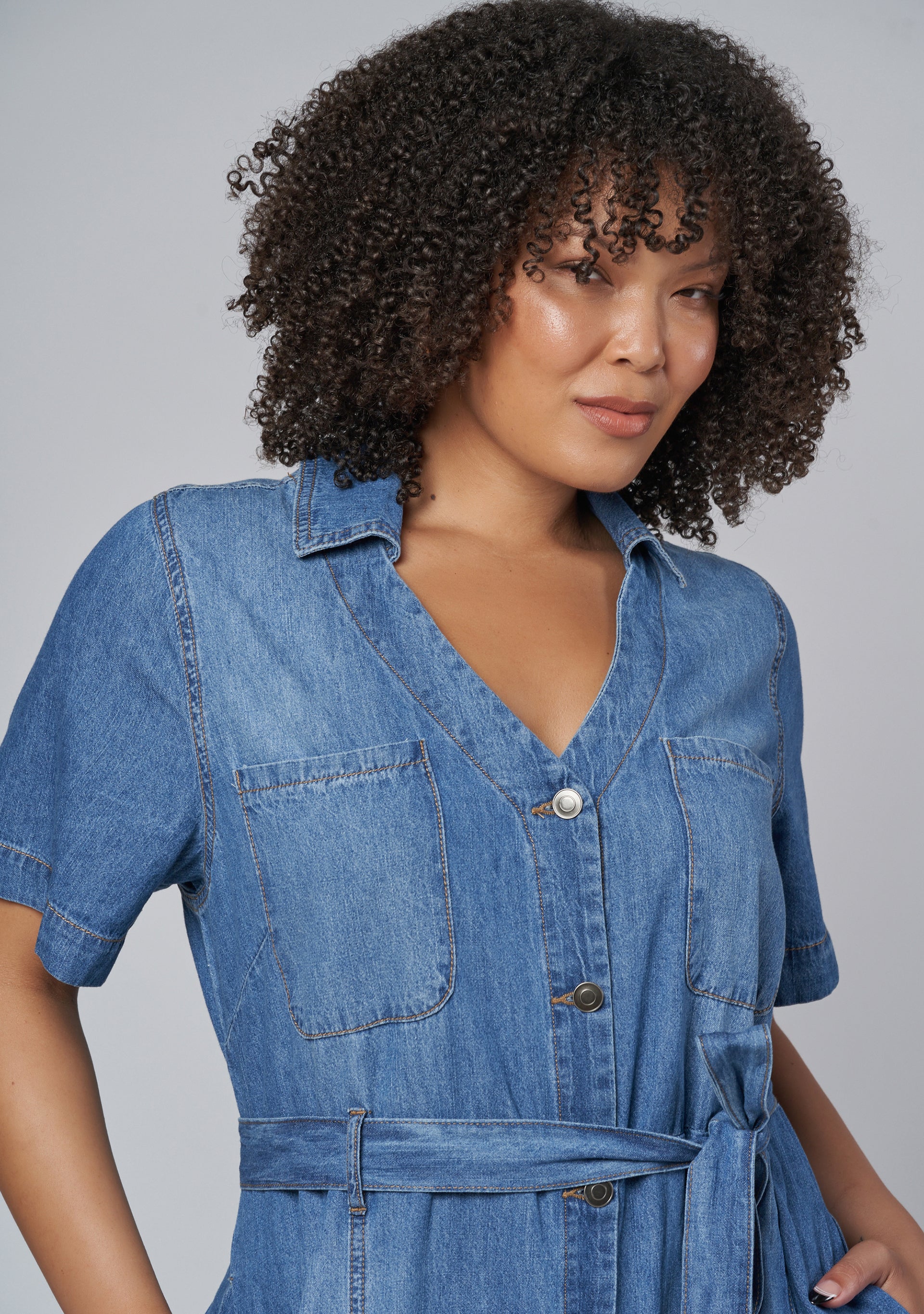 Naomi Chambray Maxi Dress - Image 6