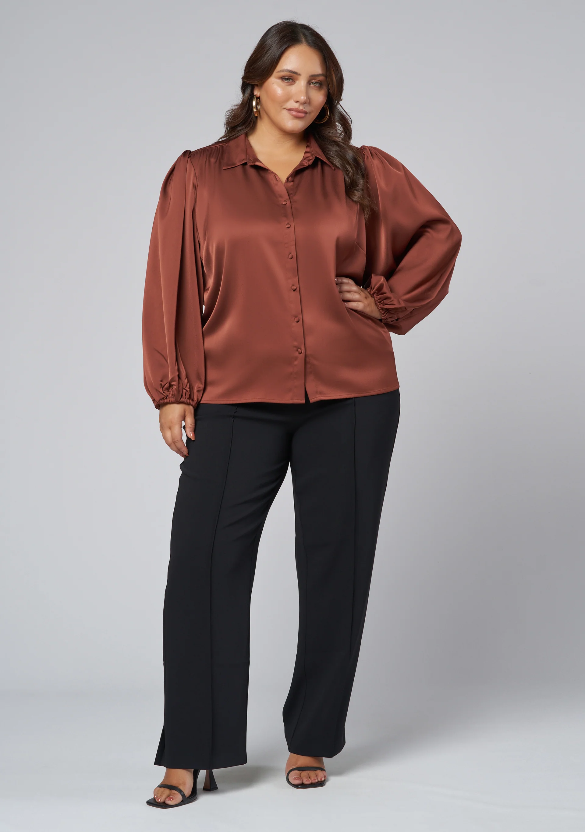 Nina Satin Shirt - Image 3