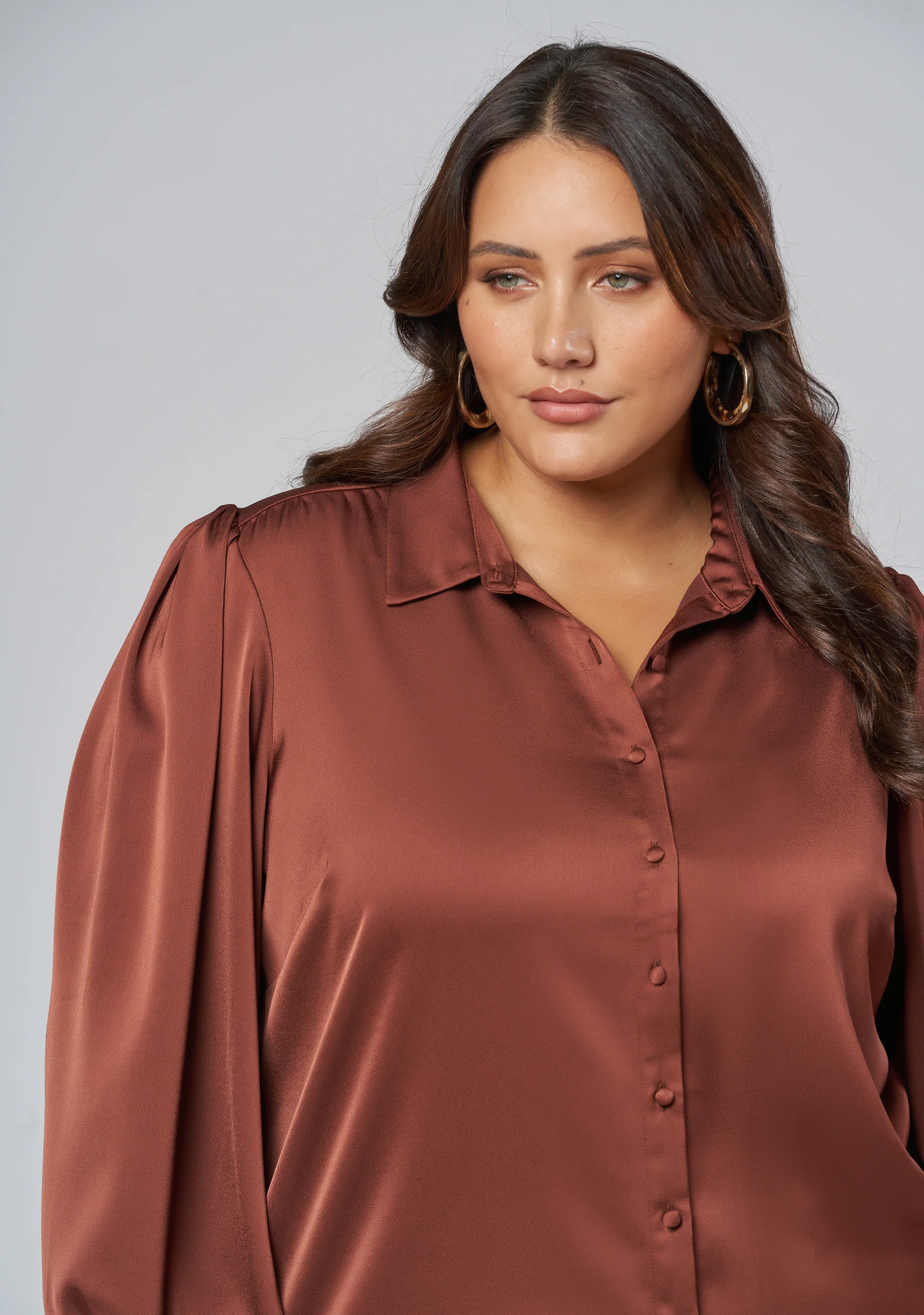 Nina Satin Shirt - Image 6
