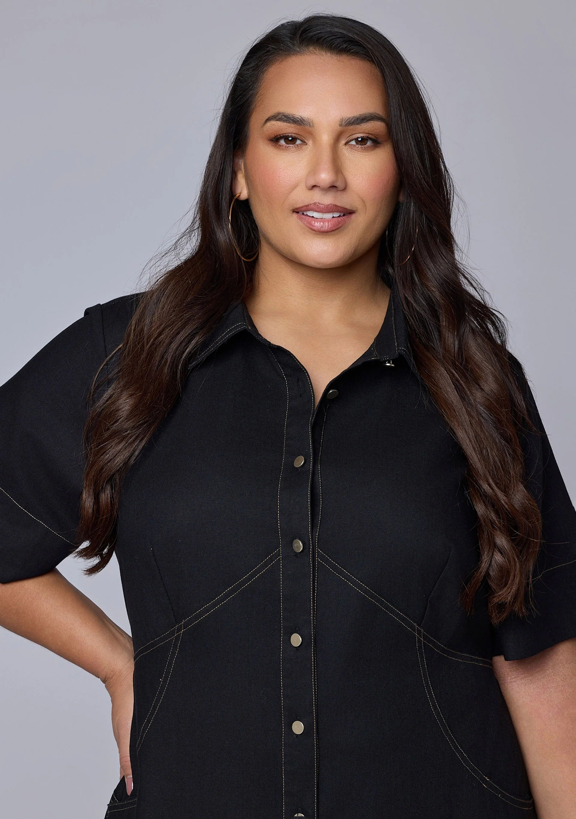 No Saints Maxi Shirt Dress - Image 6