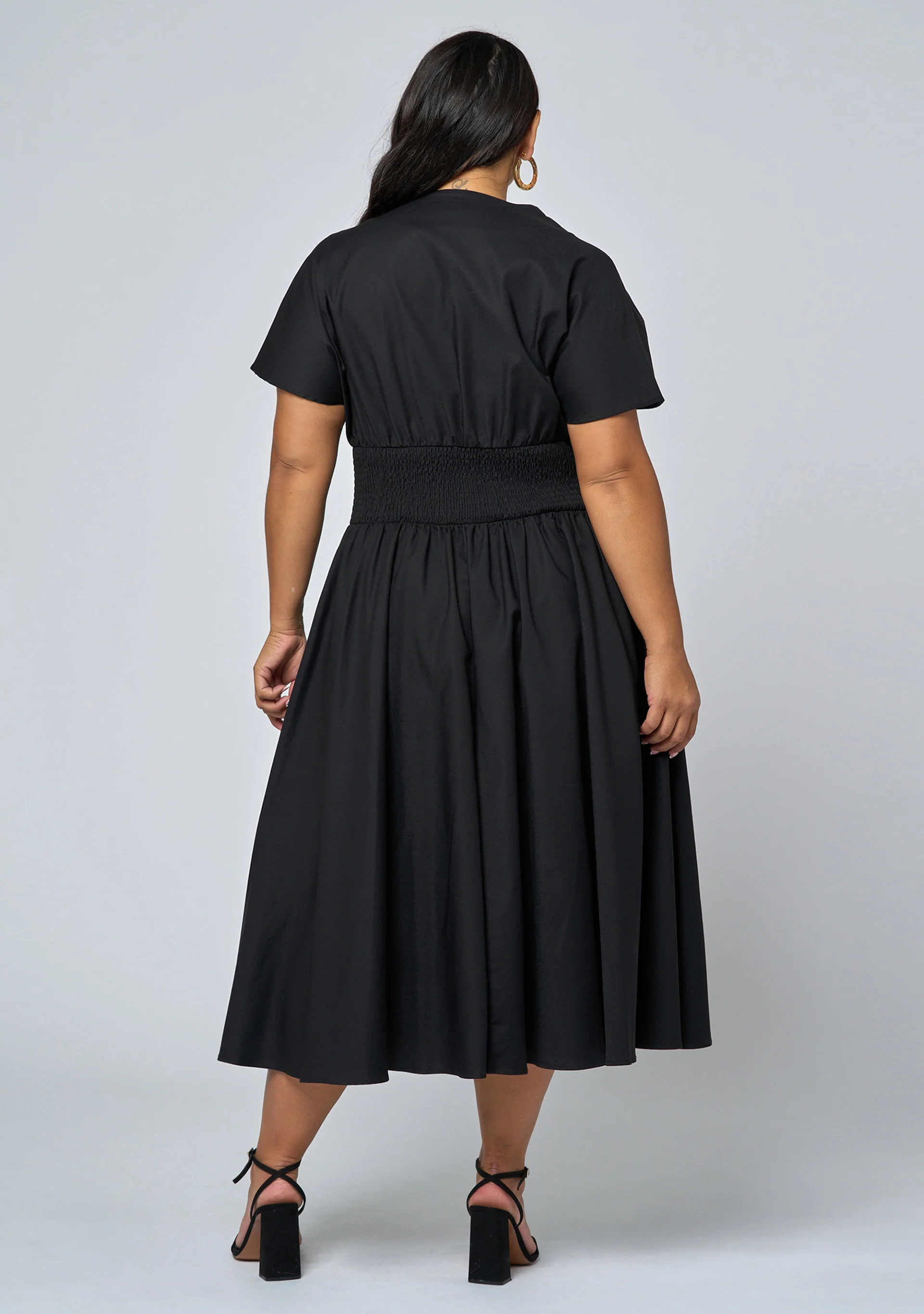 Octavia Zip Front Midi Dress - Image 5