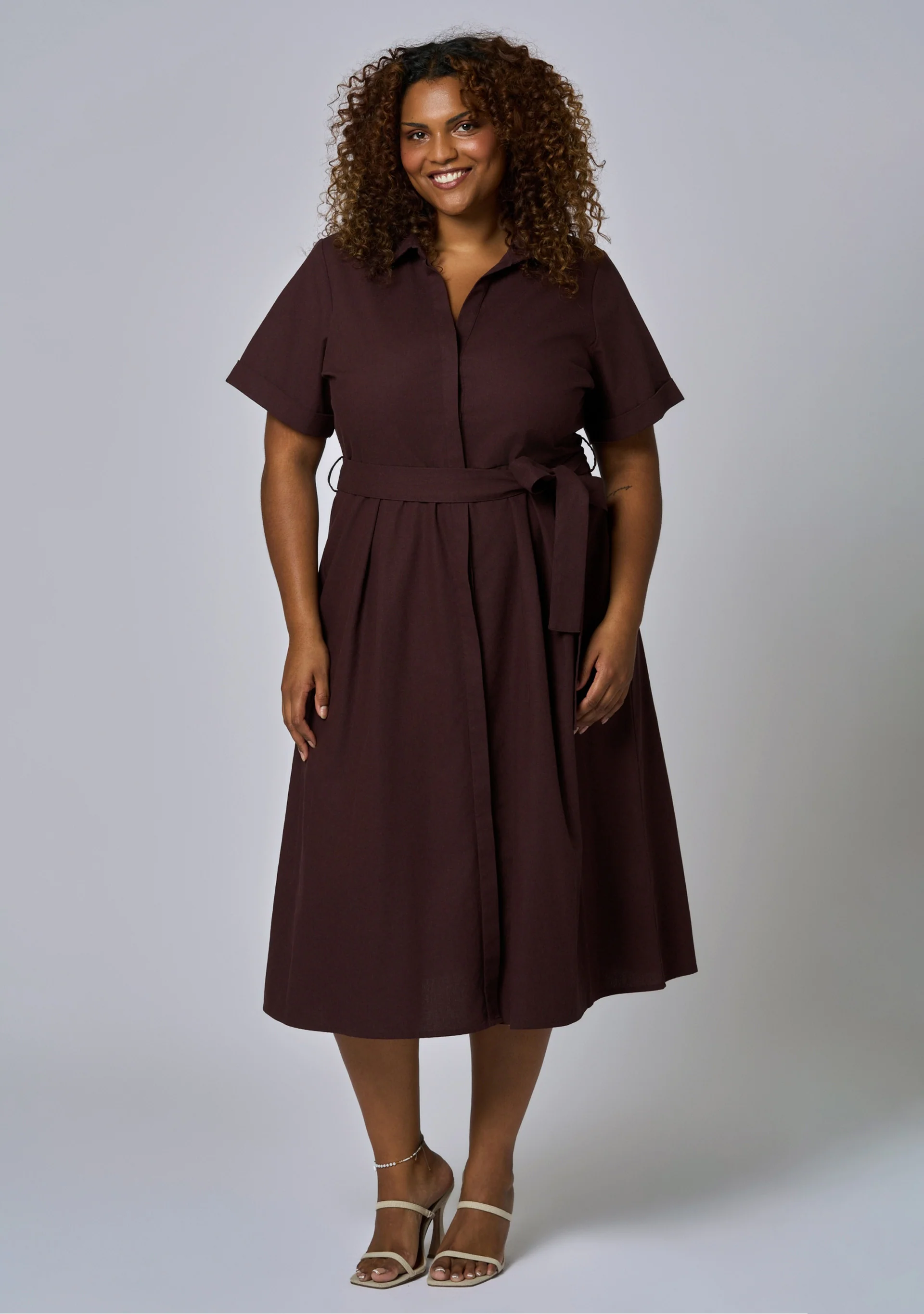 Orla Midi Linen Shirt Dress