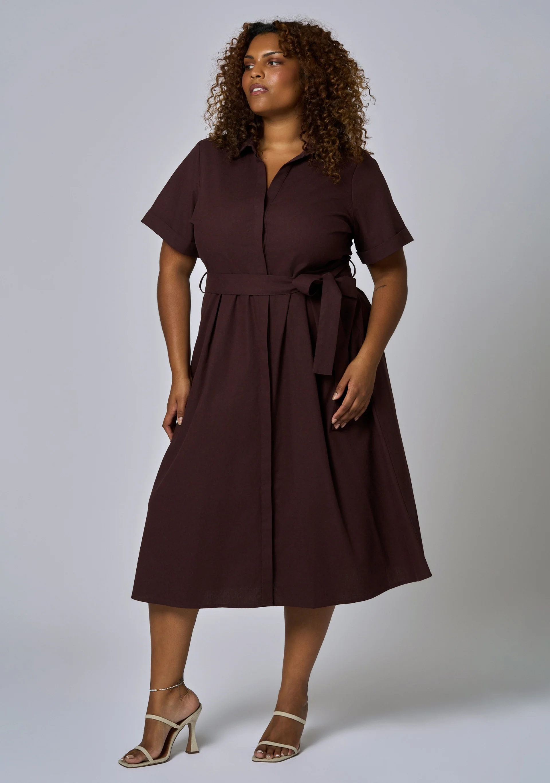 Orla Midi Linen Shirt Dress - Image 2