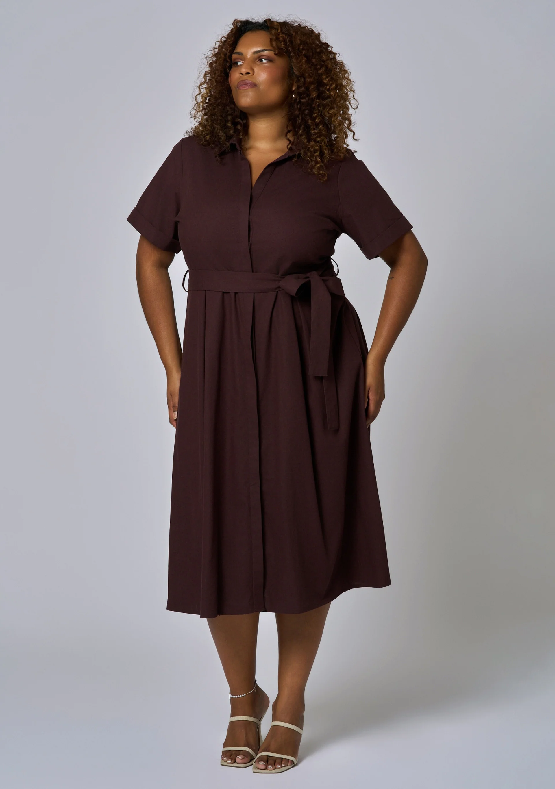 Orla Midi Linen Shirt Dress - Image 4