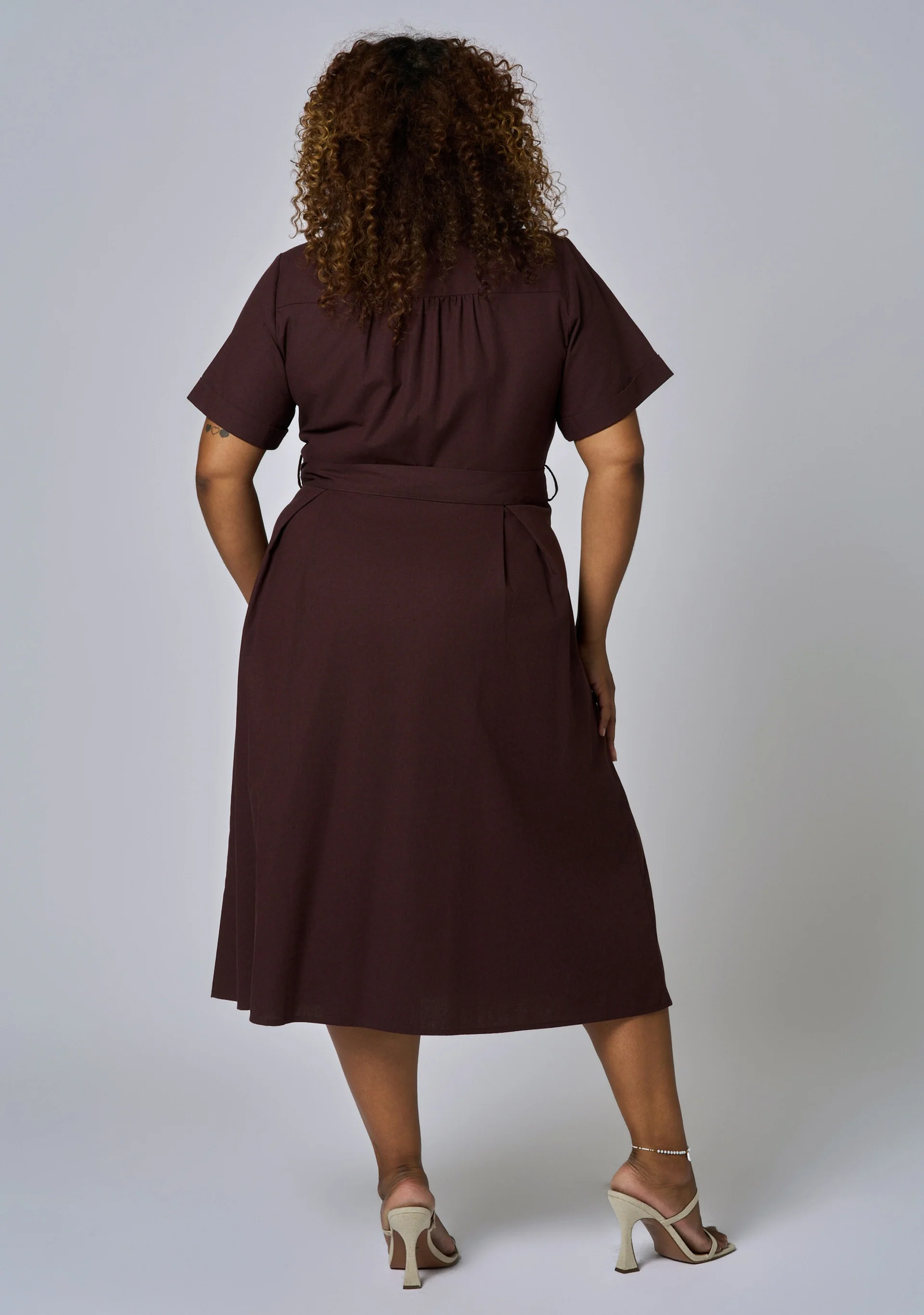 Orla Midi Linen Shirt Dress - Image 5