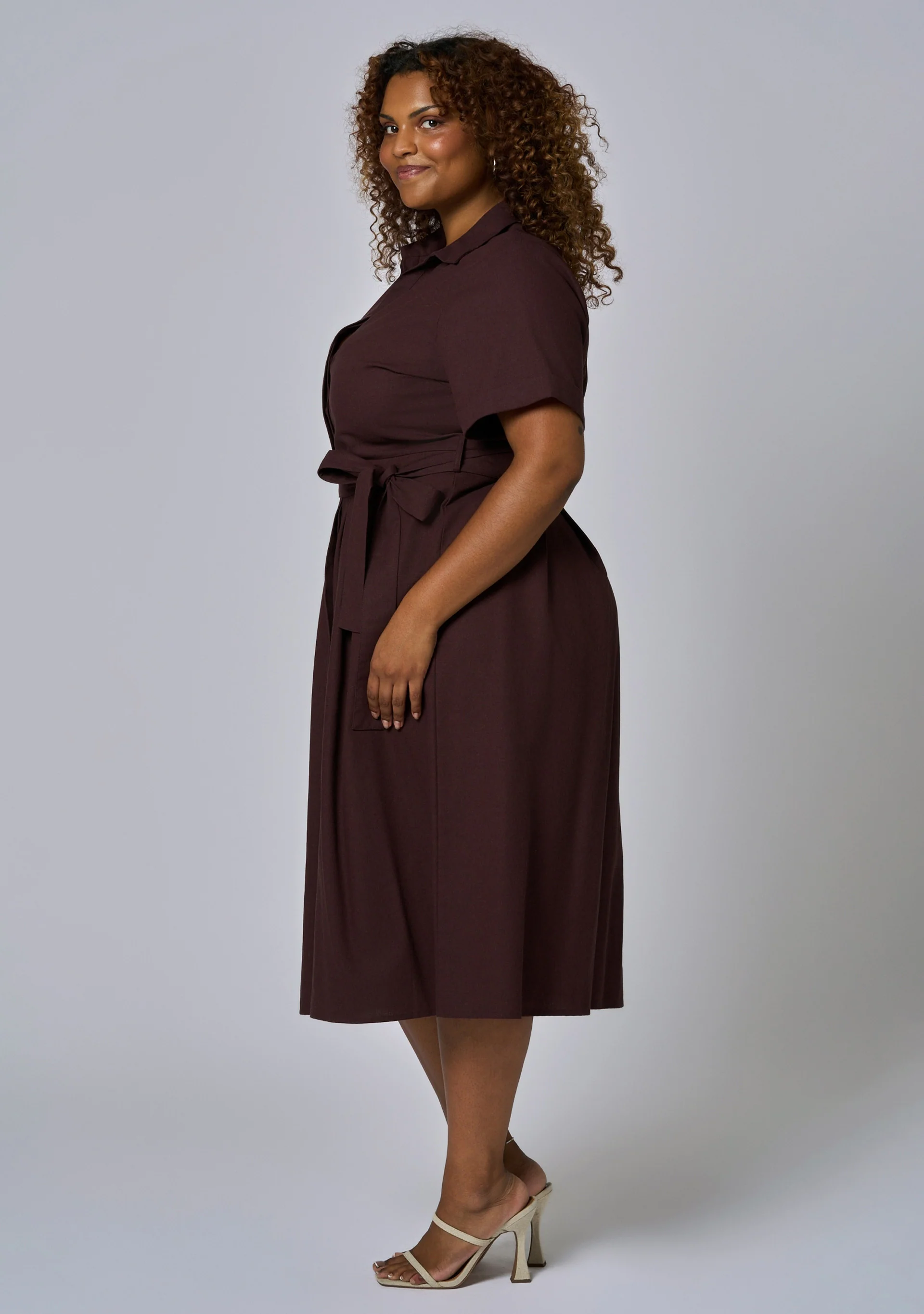 Orla Midi Linen Shirt Dress - Image 6