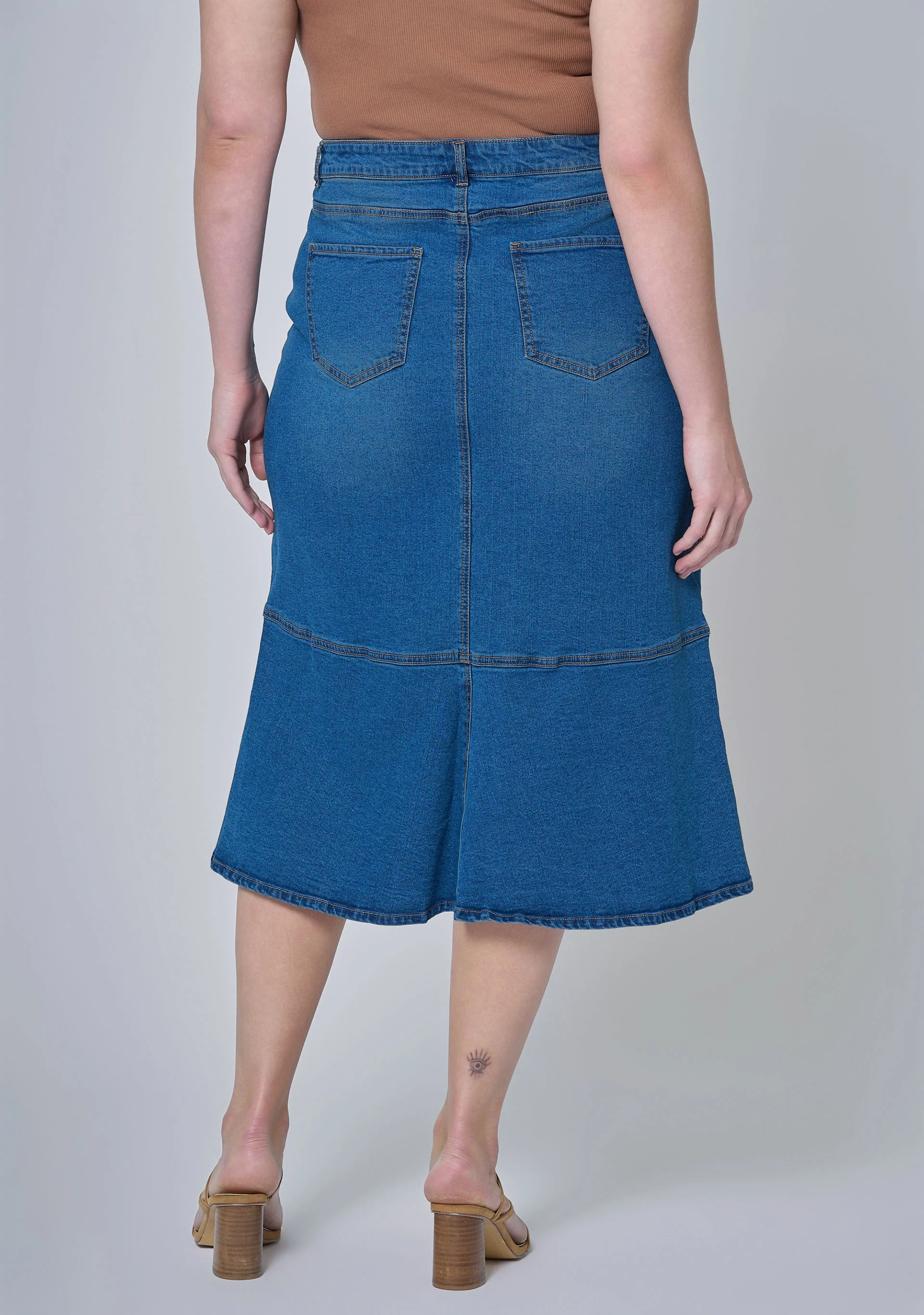 Penny Denim Midi Skirt - Image 5