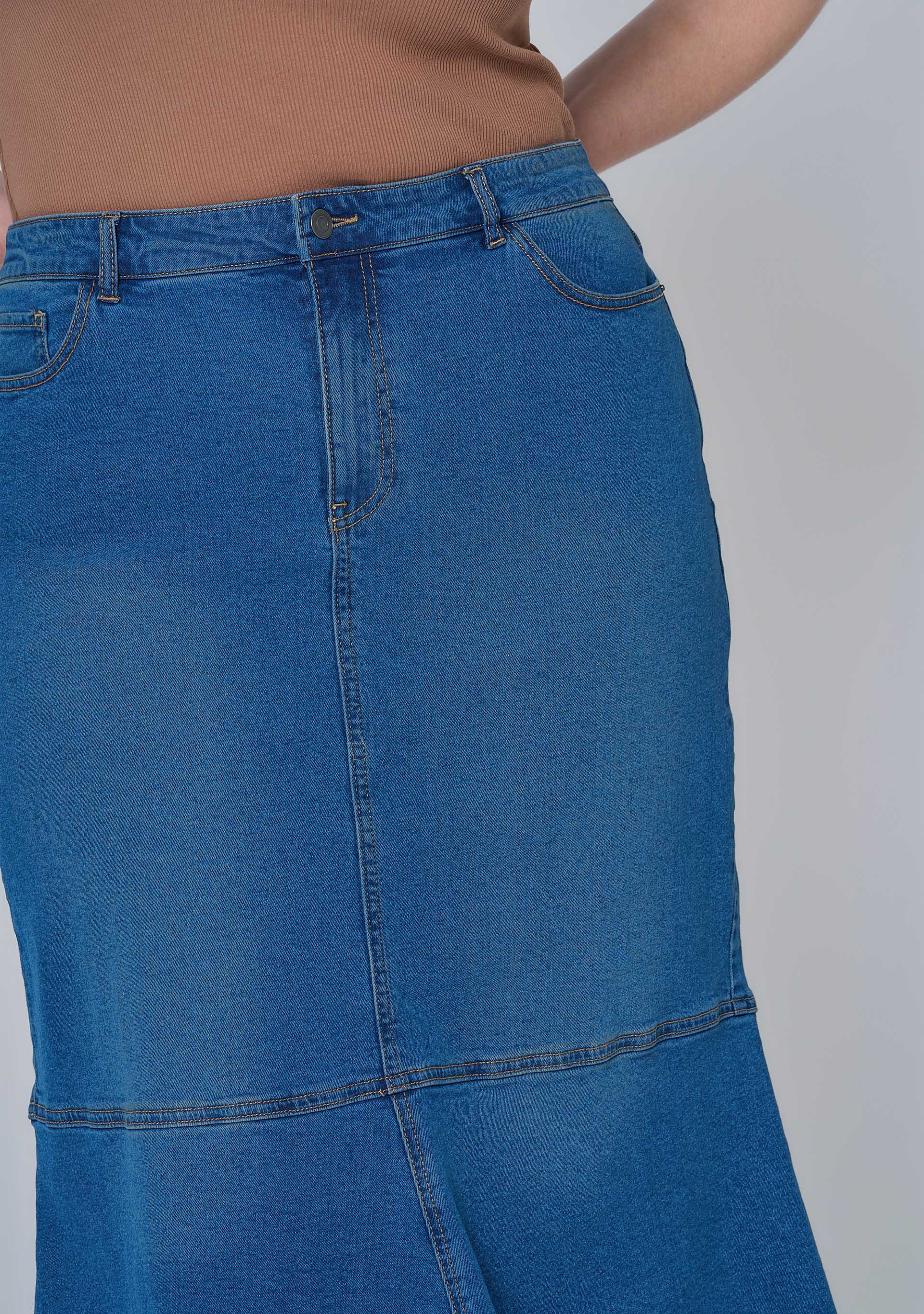 Penny Denim Midi Skirt - Image 6