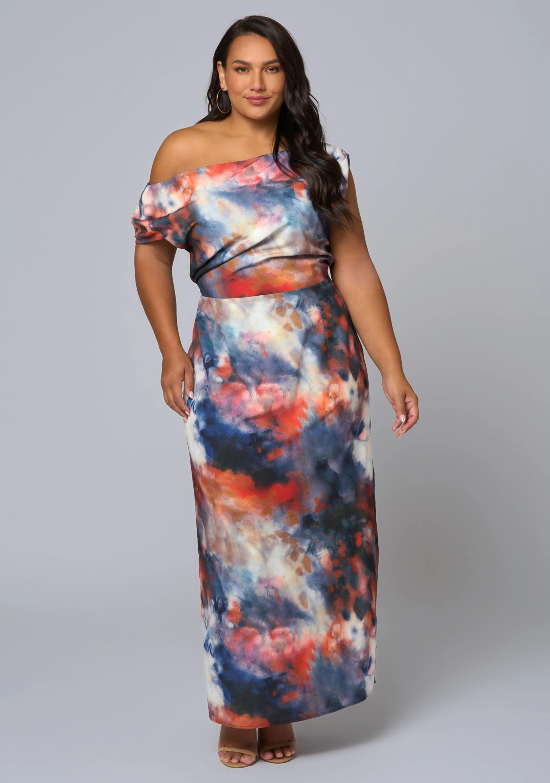 Phantom Maxi Satin Dress - Image 2