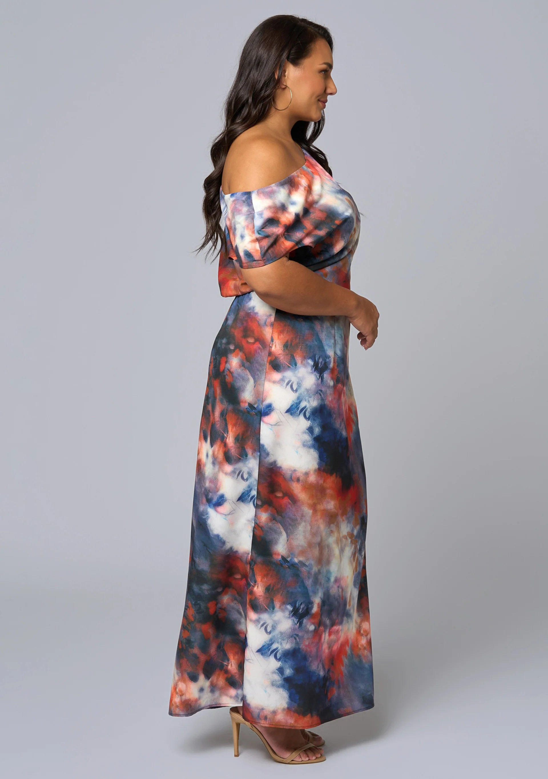 Phantom Maxi Satin Dress - Image 4