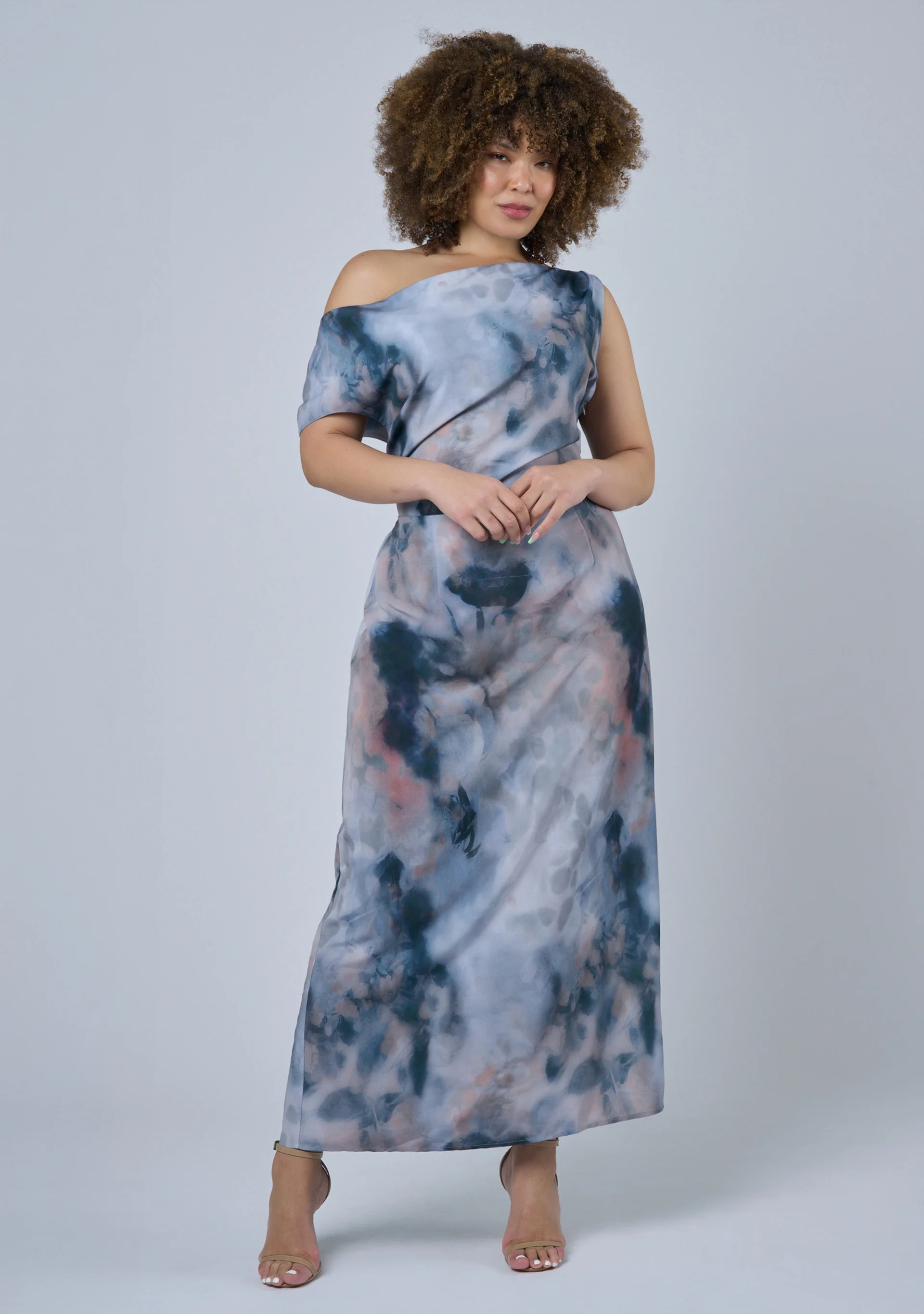 Phantom Maxi Satin Dress - Image 2