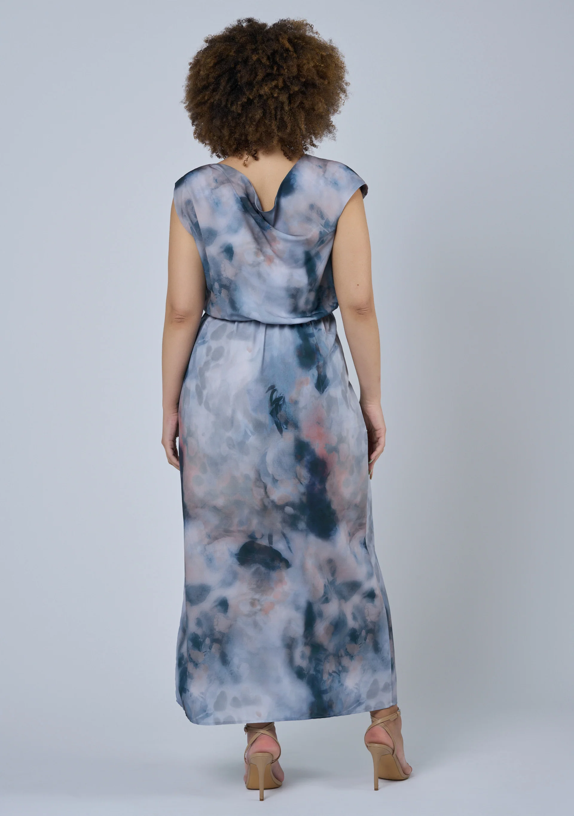 Phantom Maxi Satin Dress - Image 5