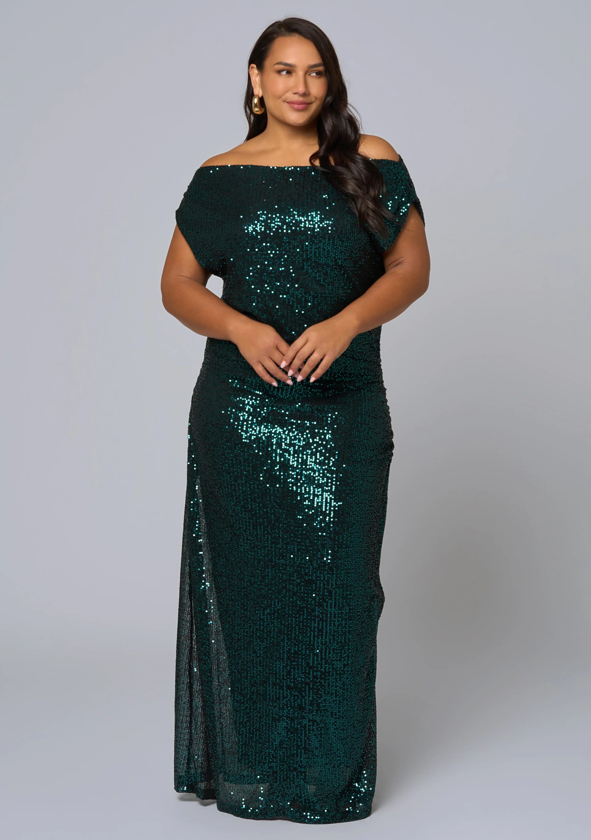 Platinum Nights Sequin Maxi Dress - Image 2