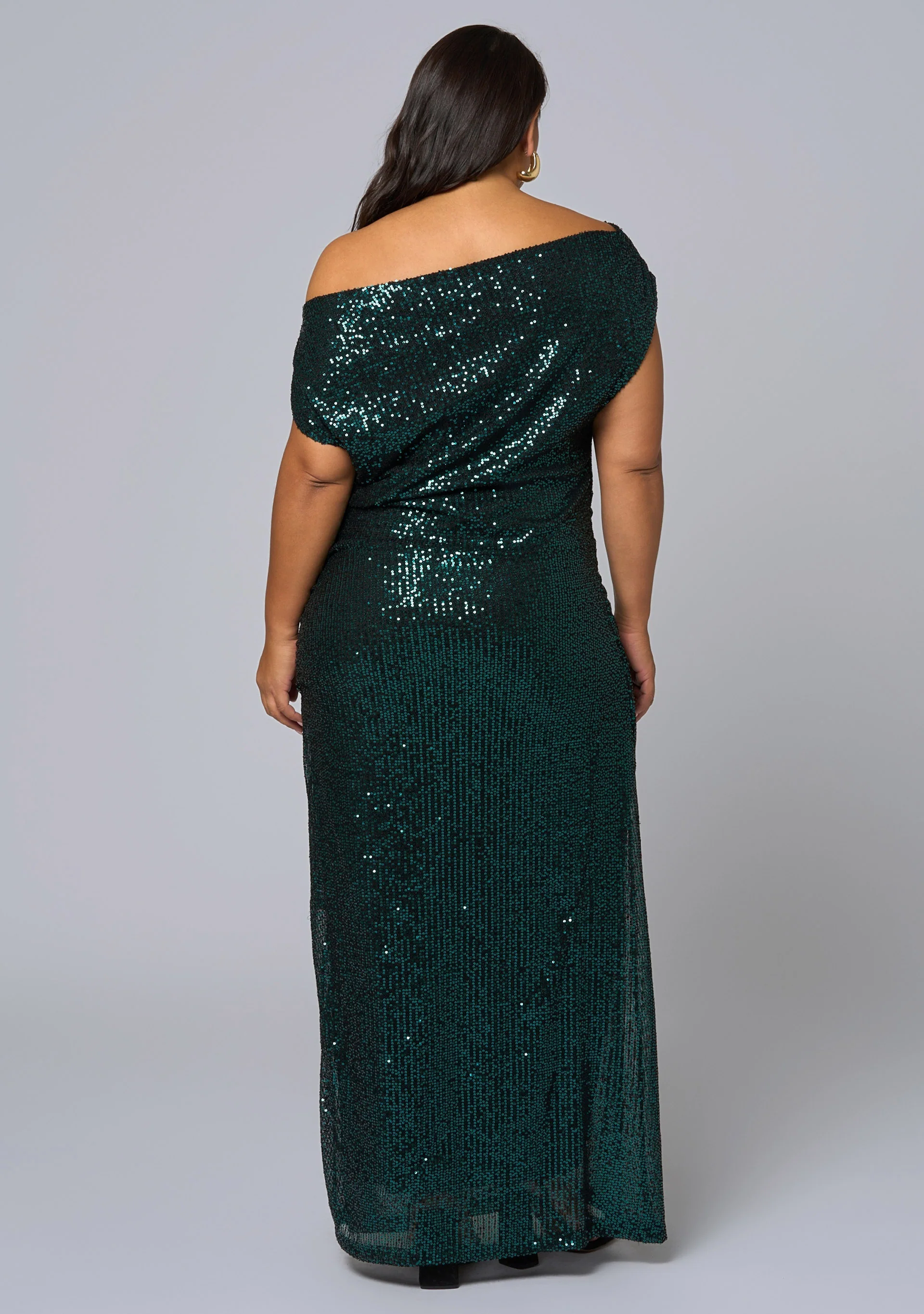 Platinum Nights Sequin Maxi Dress - Image 5