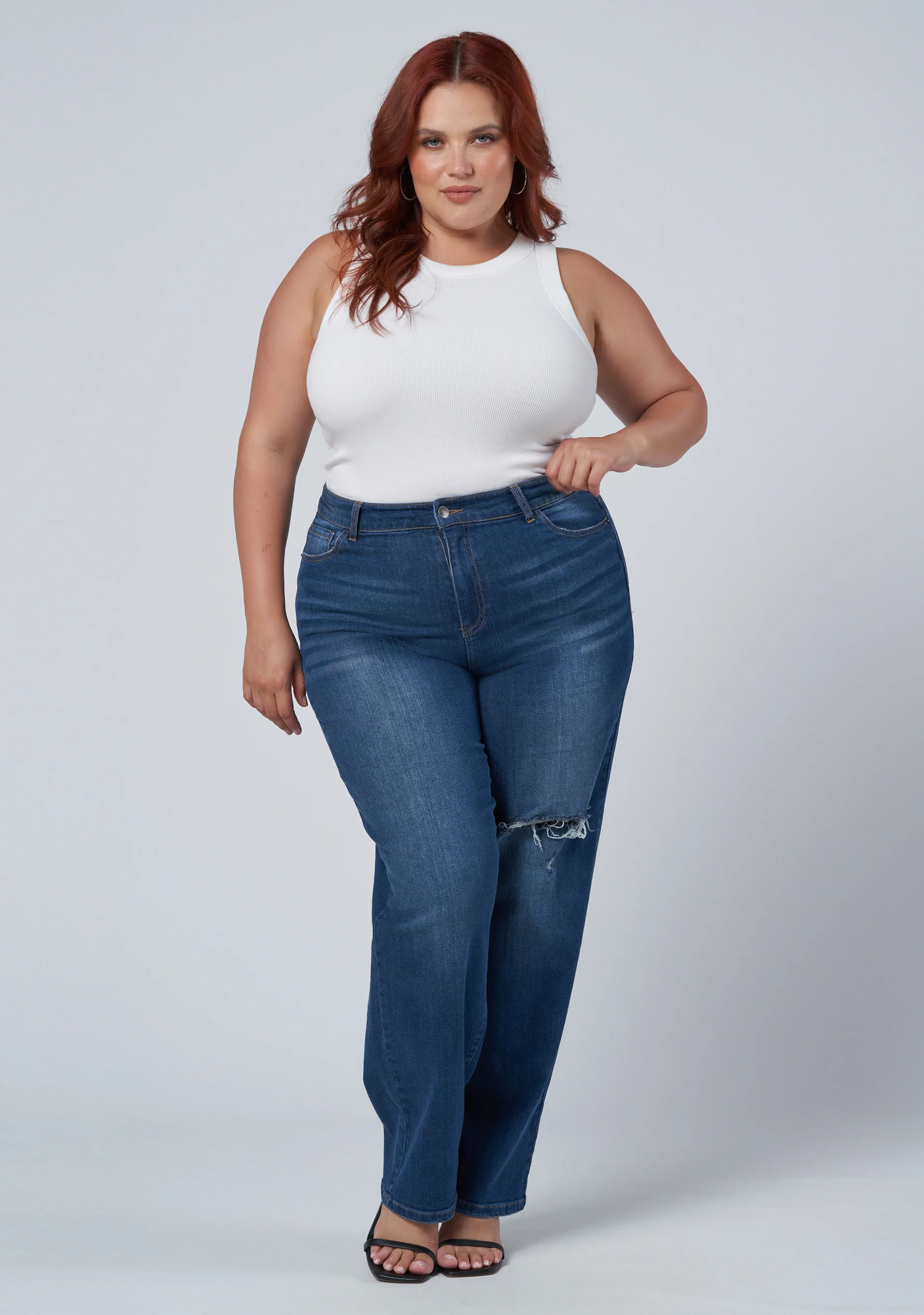 Ruby Straight Leg Distressed Jean - Image 3
