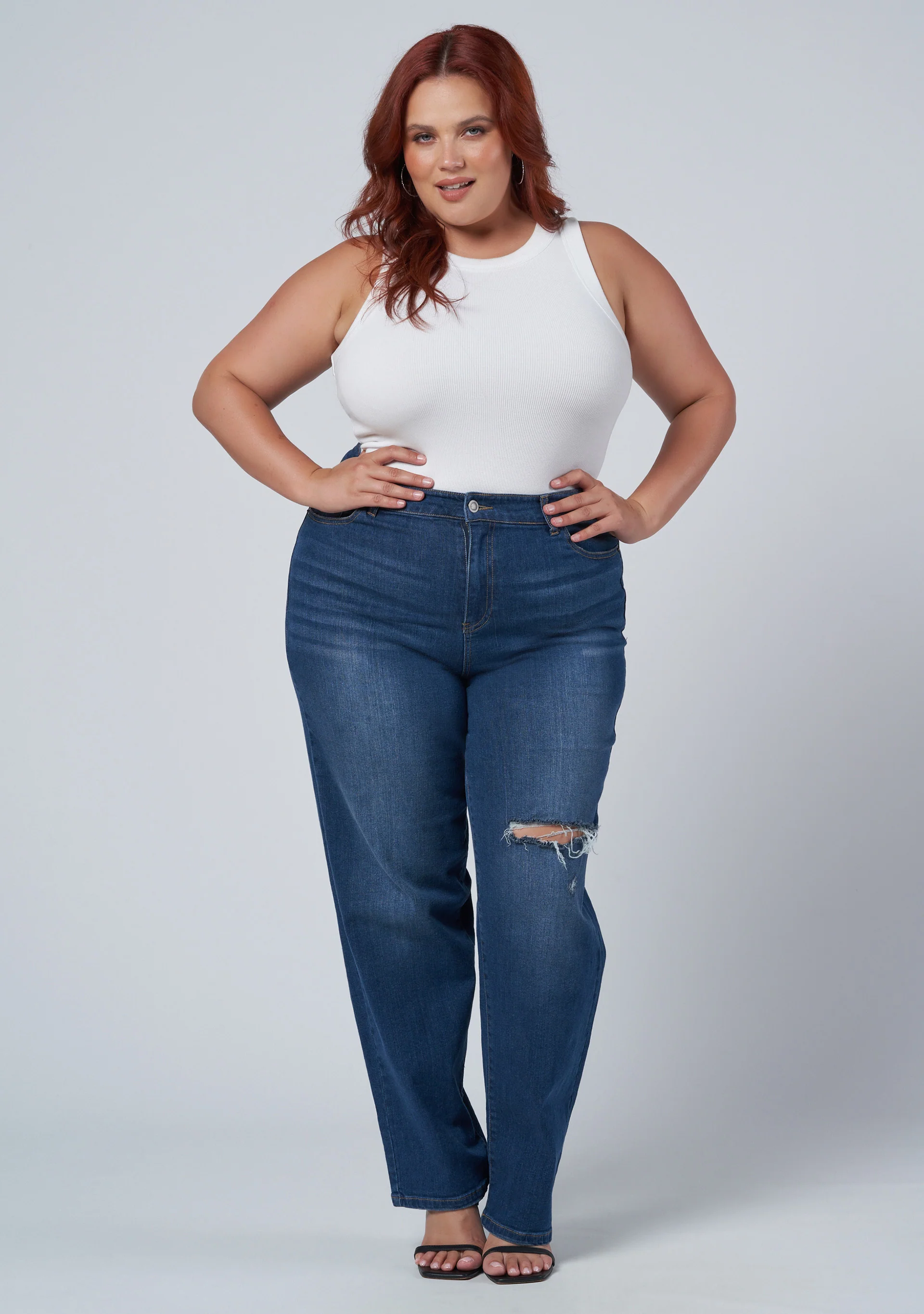 Ruby Straight Leg Distressed Jean - Image 4