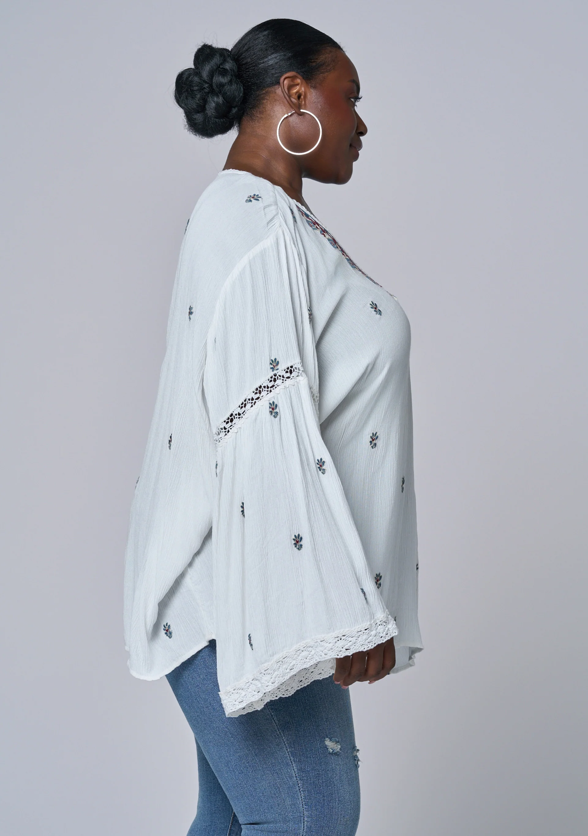 Sandstone Embroidered Blouse - Image 5