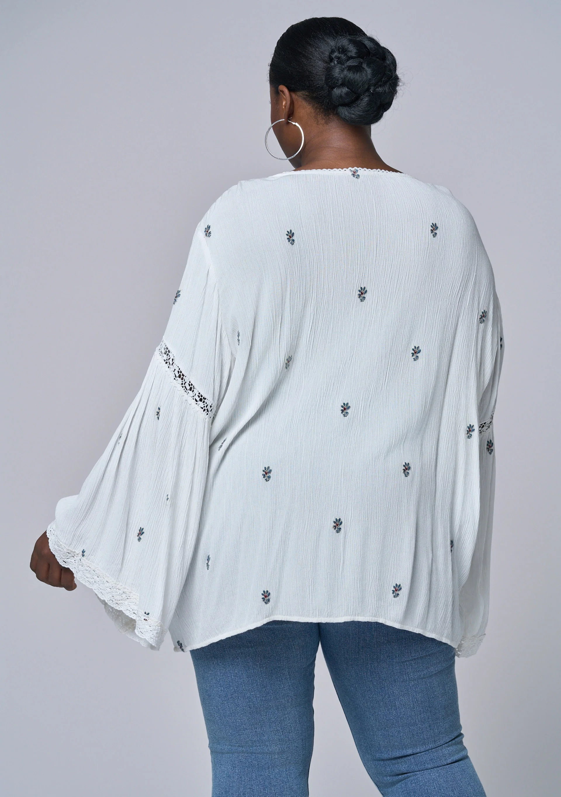Sandstone Embroidered Blouse - Image 6