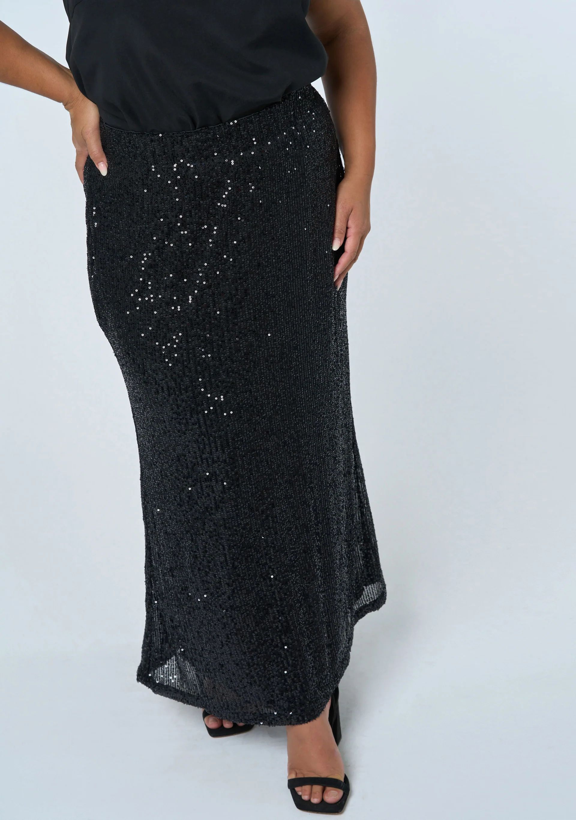 Seducer Sequin Maxi Skirt