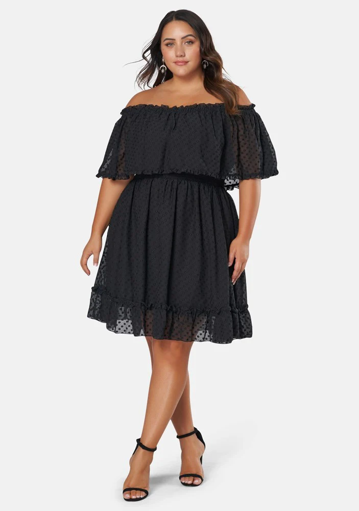 Sensual Off Shoulder Midi Dress - Image 4