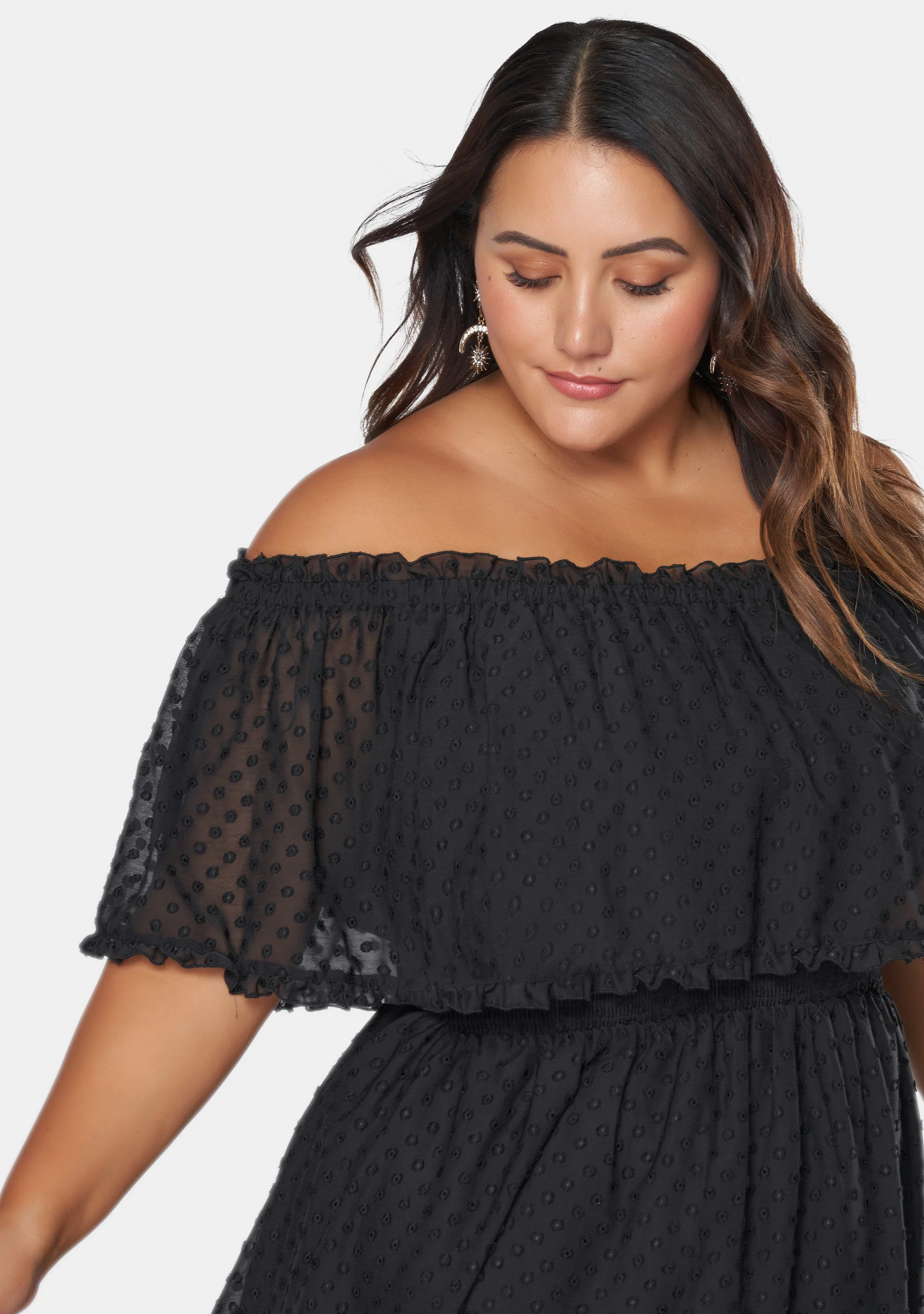 Sensual Off Shoulder Midi Dress - Image 6