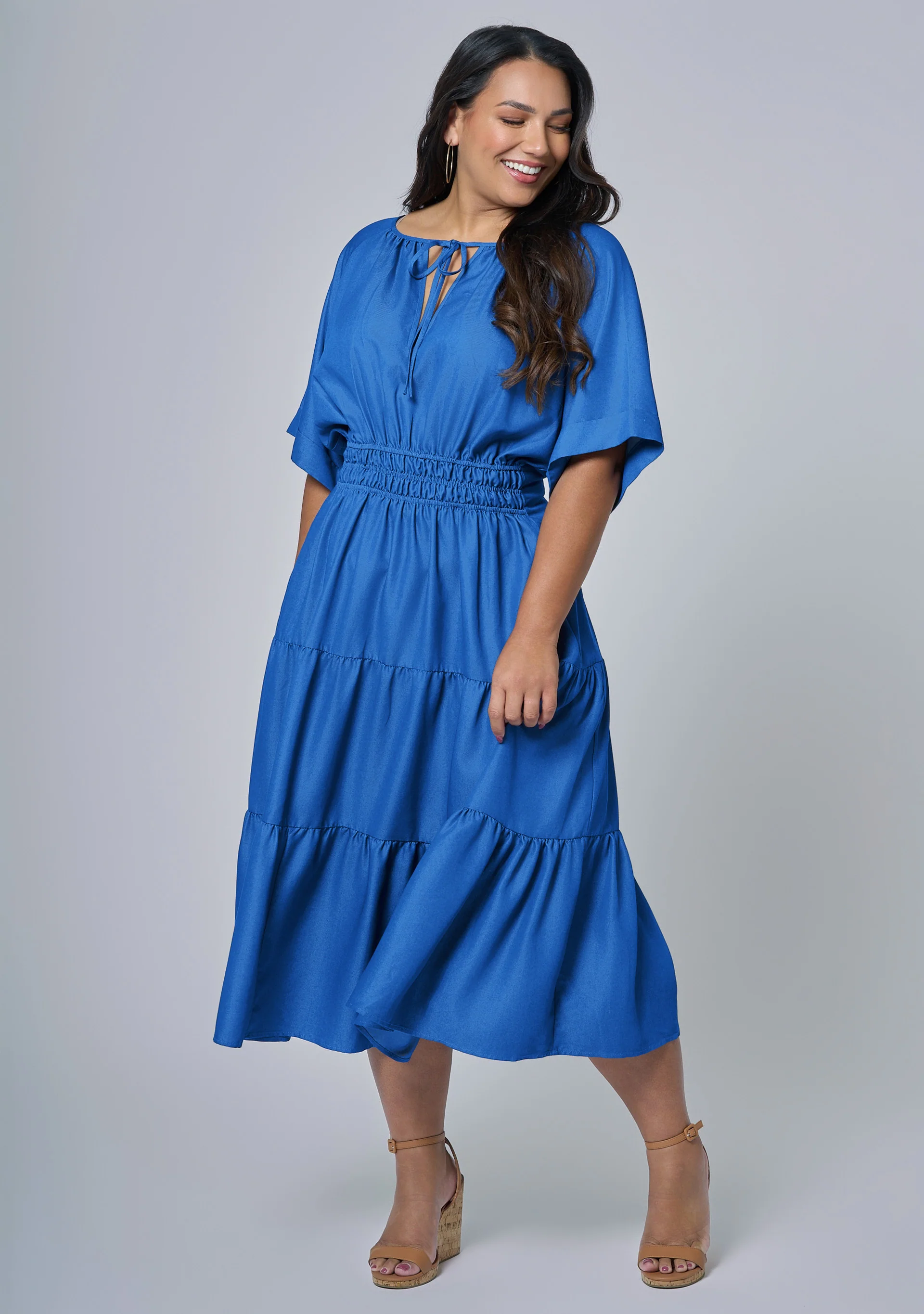 Skye Chambray Midi Dress - Image 2