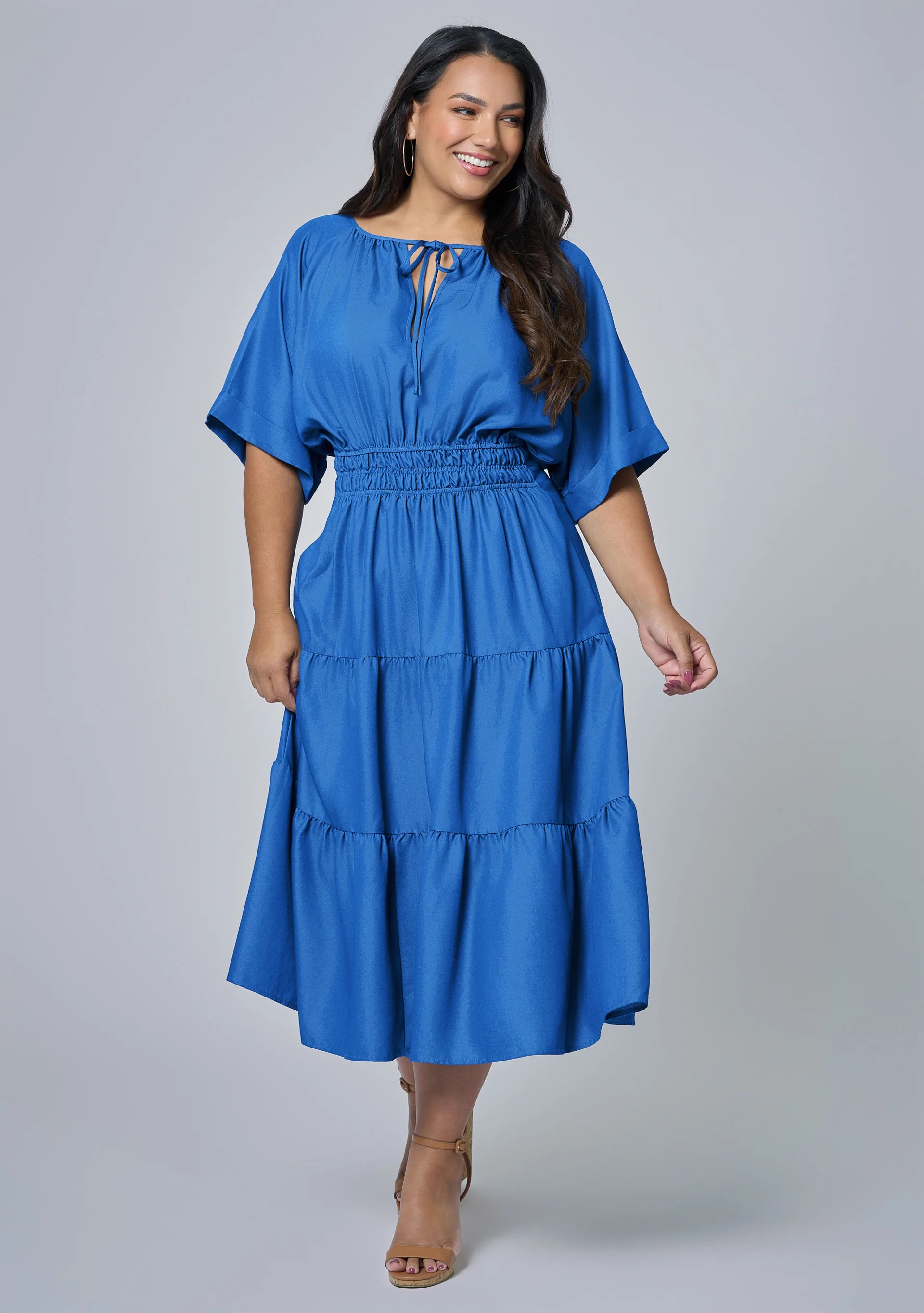 Skye Chambray Midi Dress - Image 3